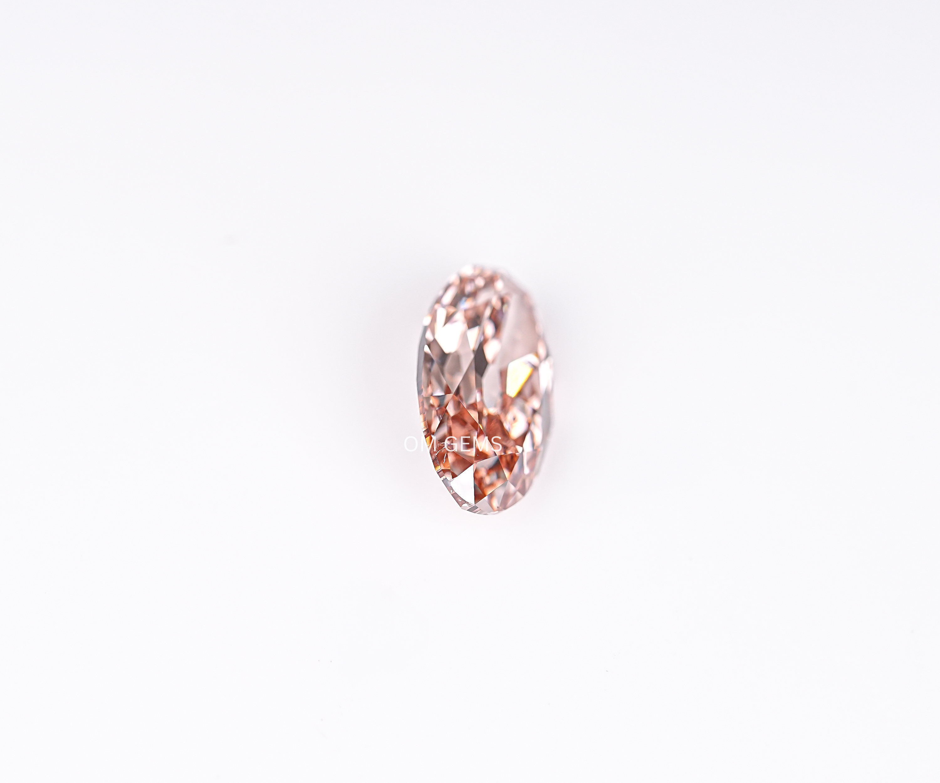 Champagne Old Mine Oval Cut Lab Grown Diamond