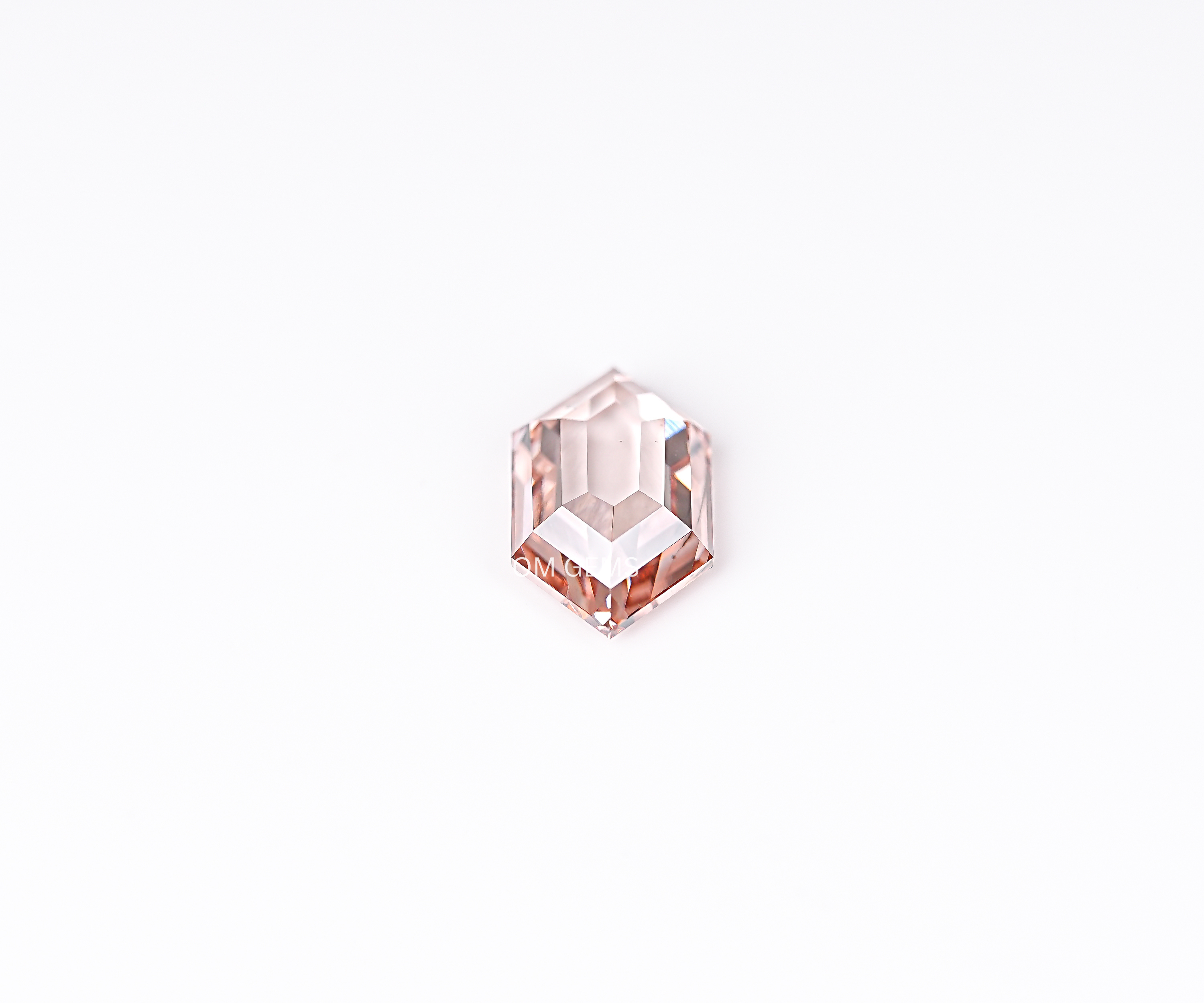 1.81 CT Champagne Hexagon Portrait Cut Lab Grown Diamond