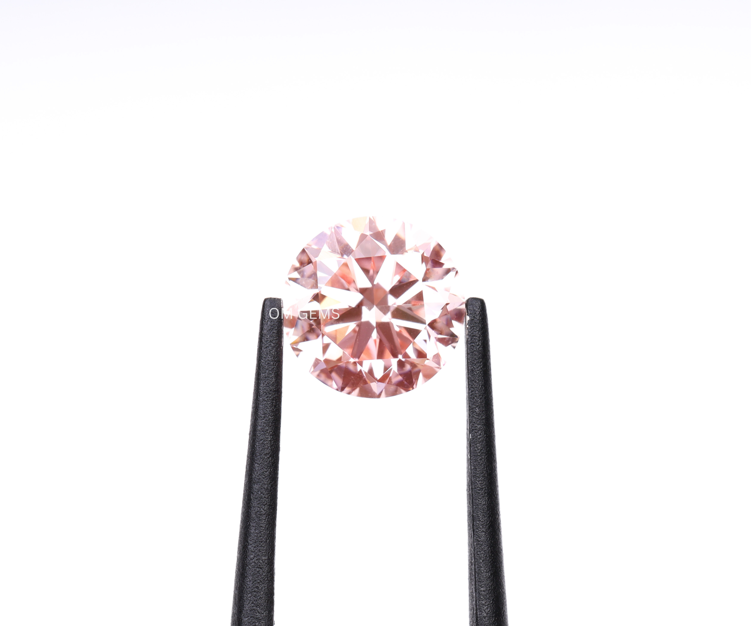 0.52 CT Pink Round Cut Lab Grown Diamond