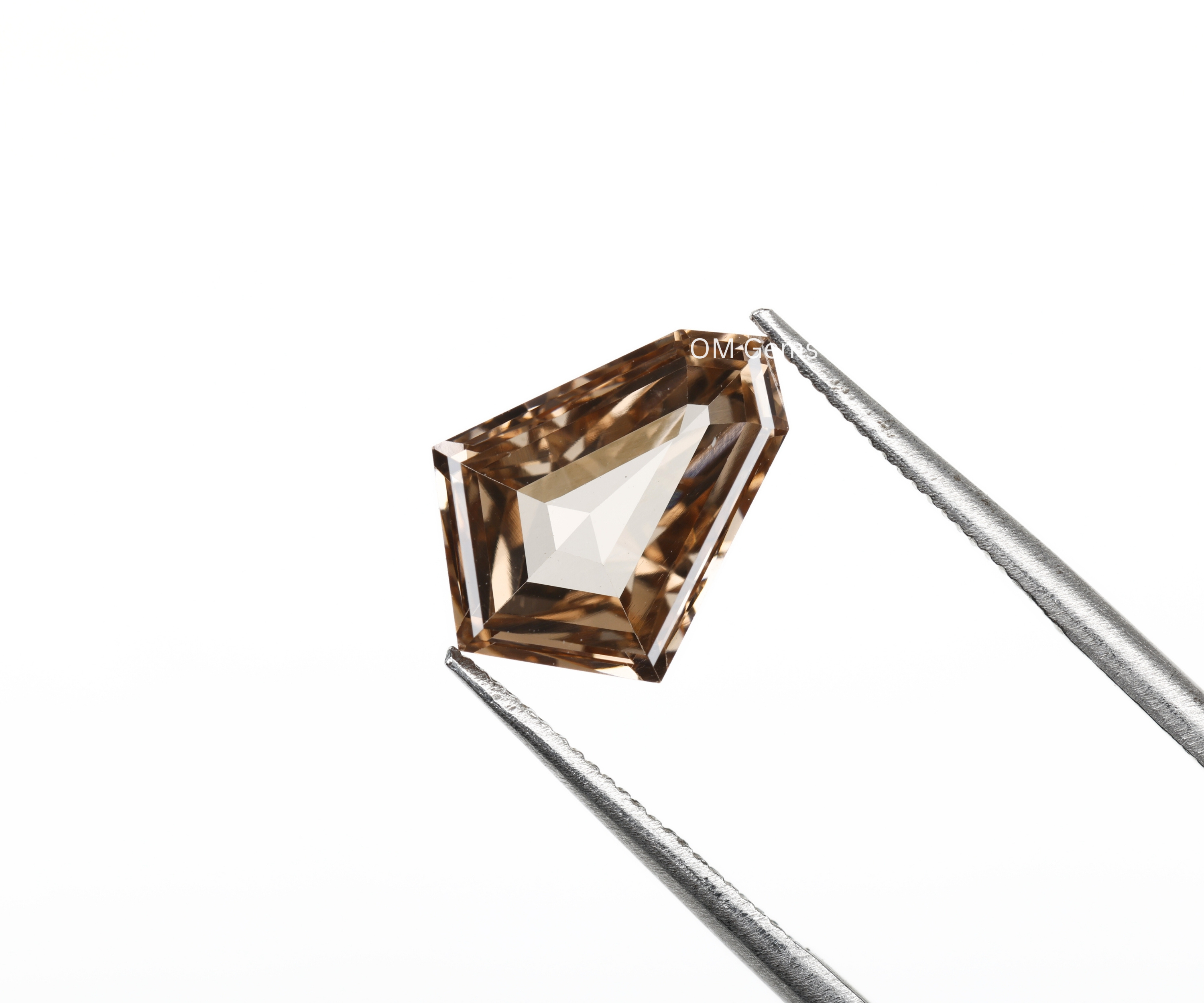 Champagne Shield Cut Lab Grown Diamond