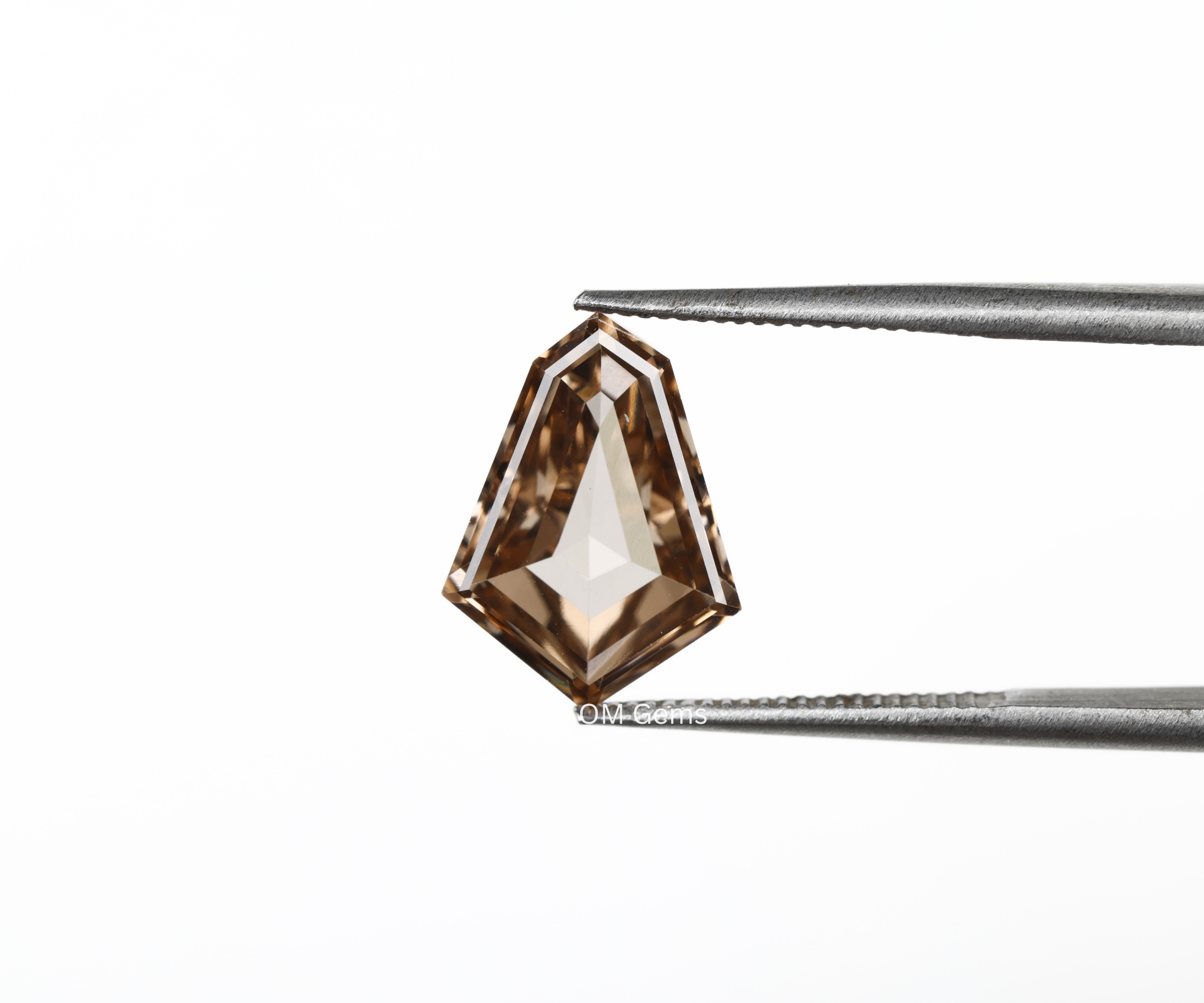 Champagne Shield Cut Lab Grown Diamond