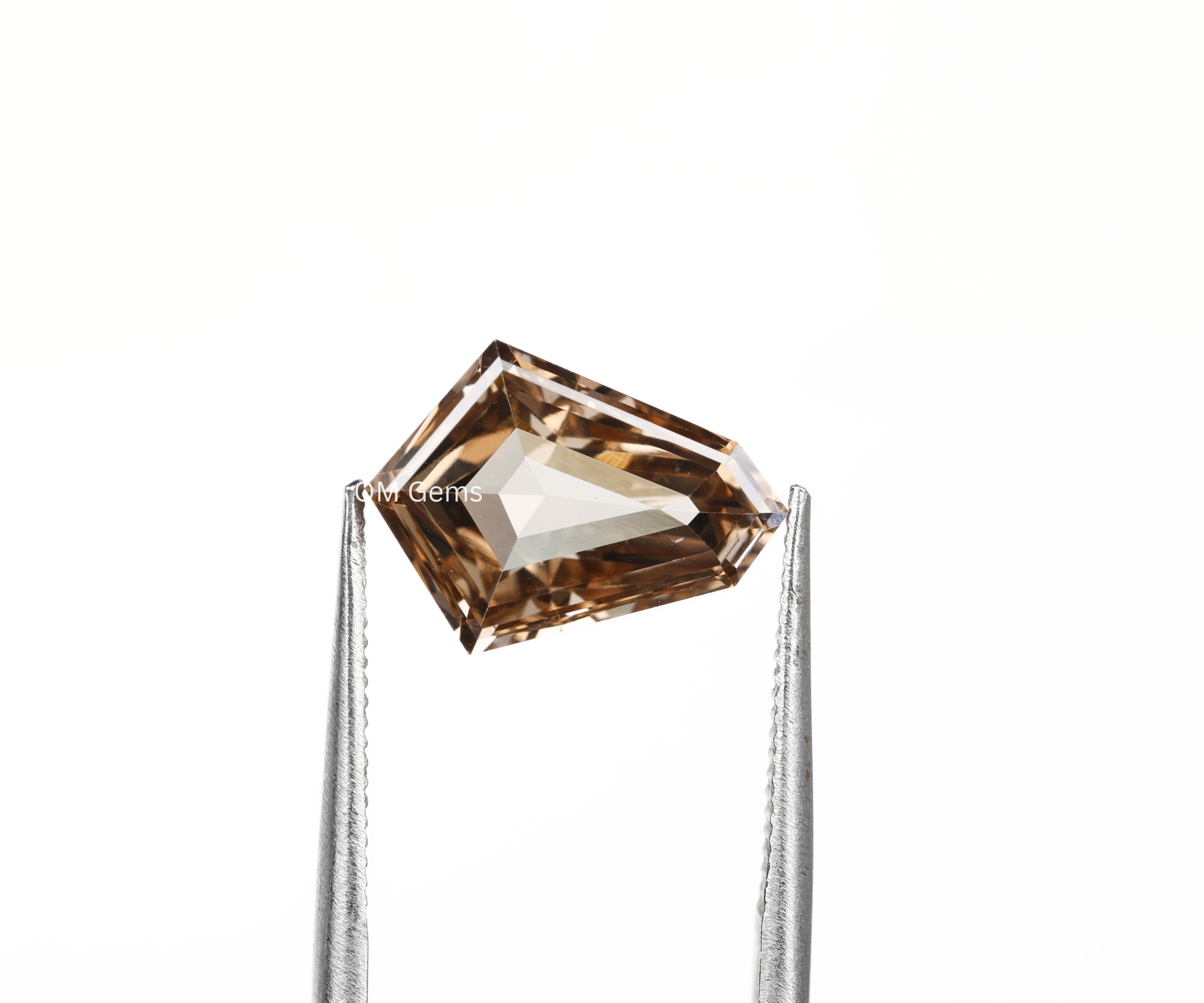 Champagne Shield Cut Lab Grown Diamond