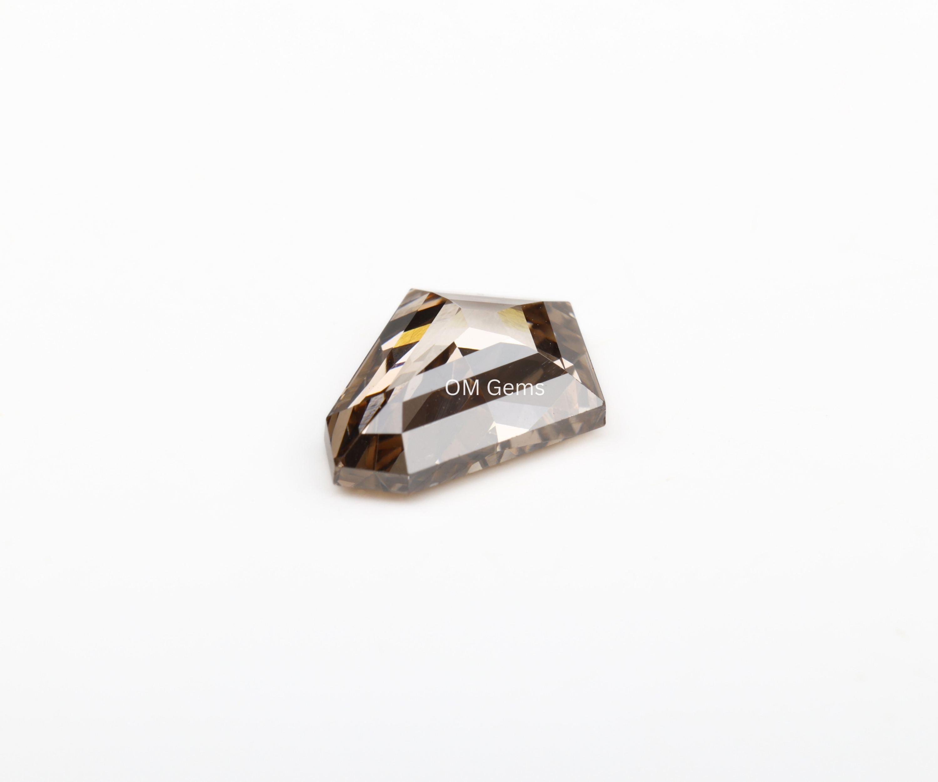 Champagne Shield Cut Lab Grown Diamond