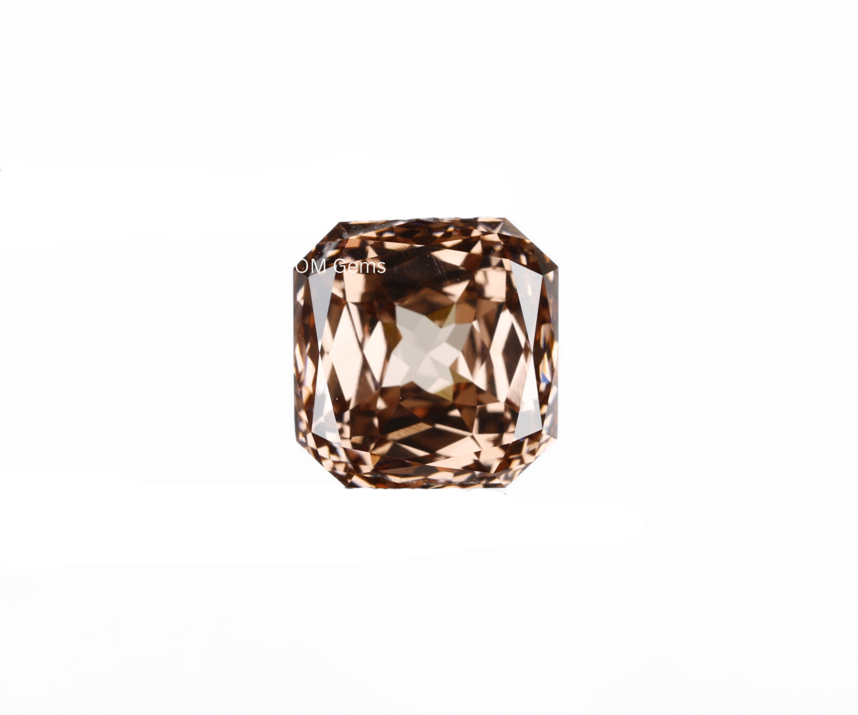 Champagne Asscher Cut Lab Grown Diamond