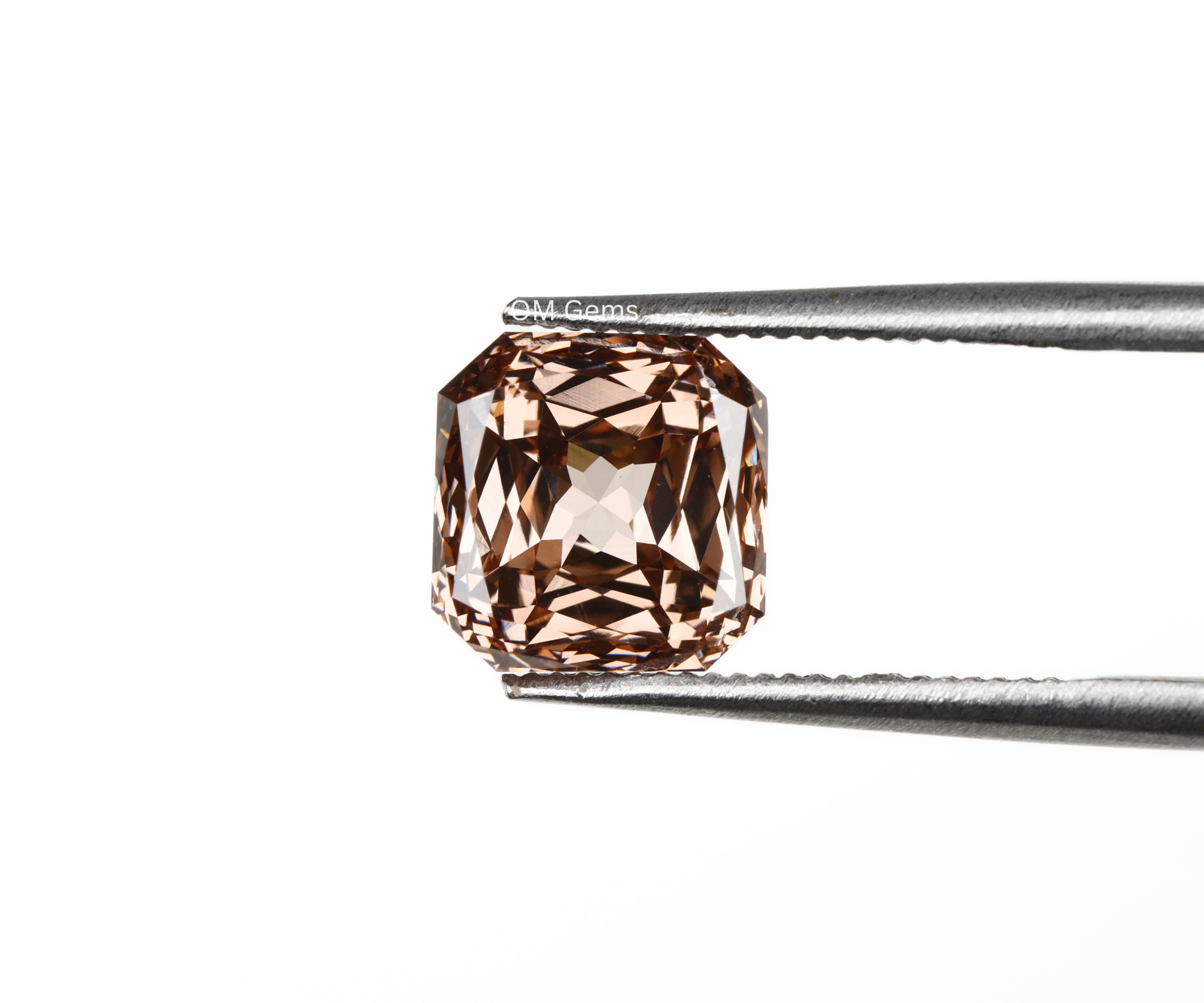 Champagne Asscher Cut Lab Grown Diamond