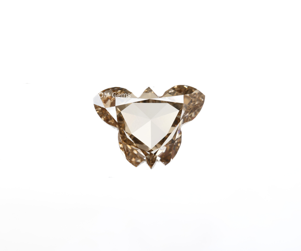 1.84 Carat Butterfly Cut Lab Grown CVD Diamond Fancy Champagne Color VS VVS Clarity