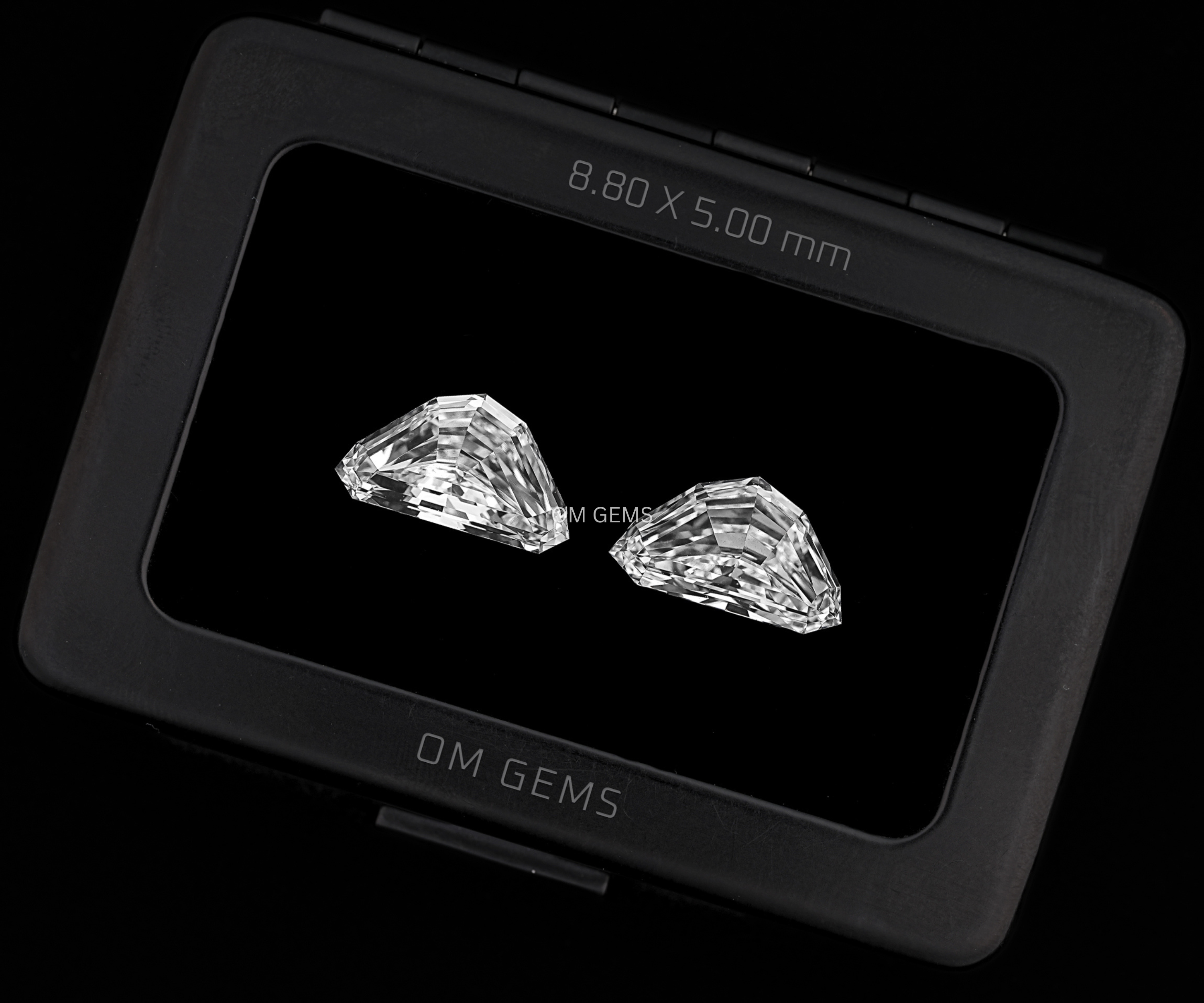 Lab Grown Step Cut Trillion Diamond Matching Pair