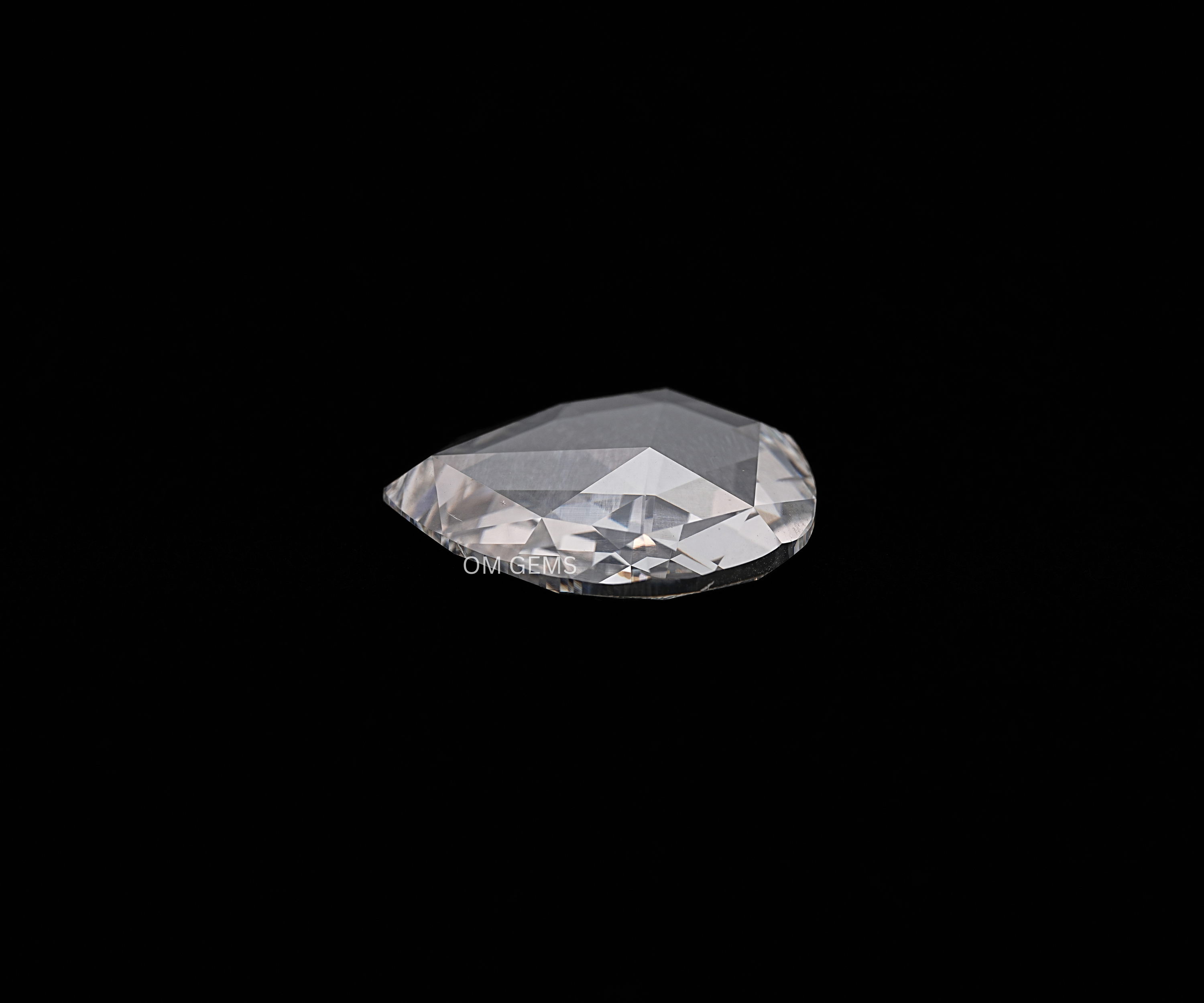 Rose Cut Pear Lab Grown Diamond With VVS2 Clarity 