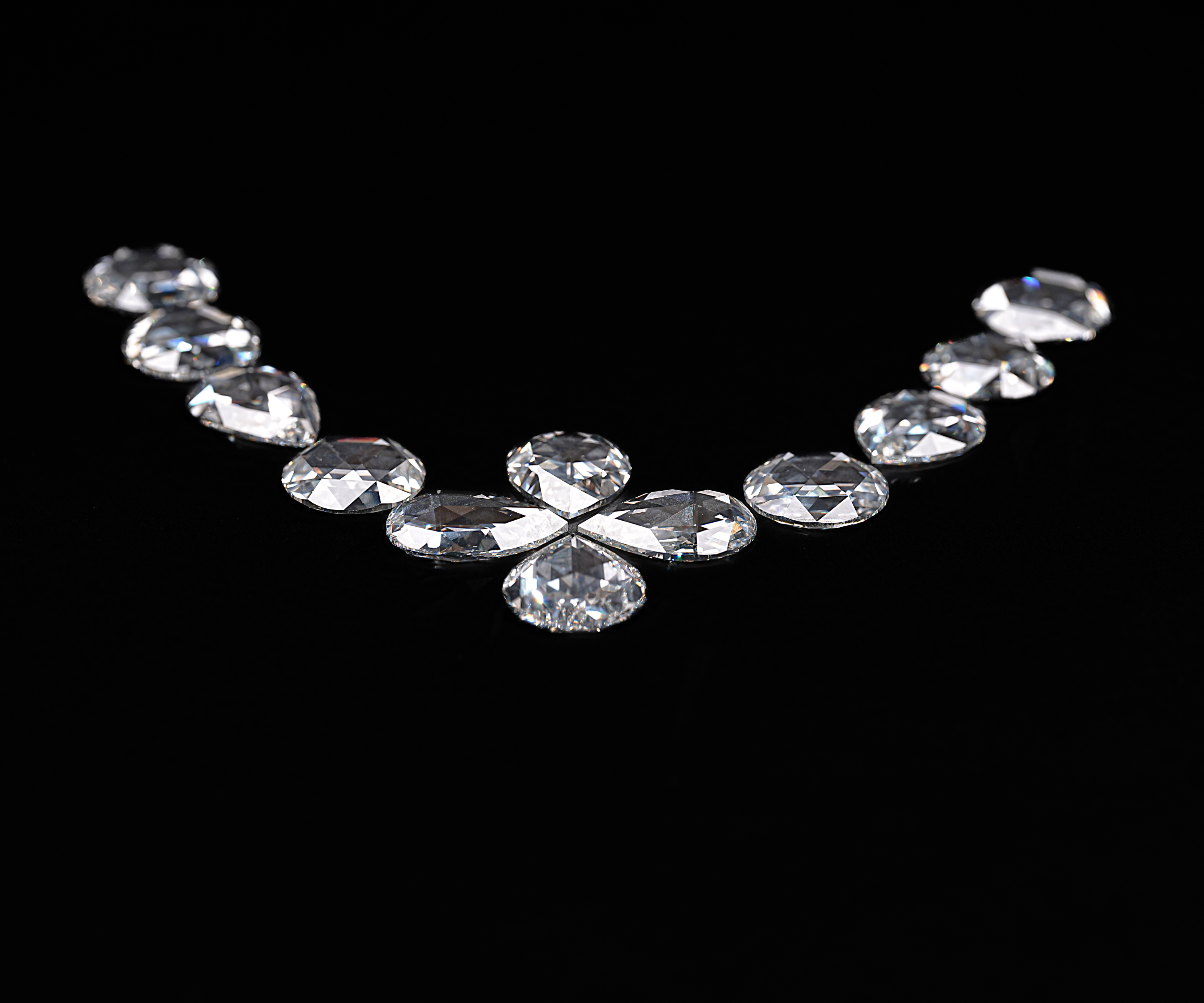 160 CTW Round And Pear Rose Cut Lab Grown Diamond