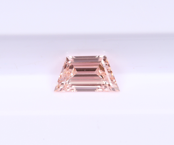 1.00 Carat Trapezoid Cut Lab Grown CVD Diamond Fancy Pink Color VVS Clarity