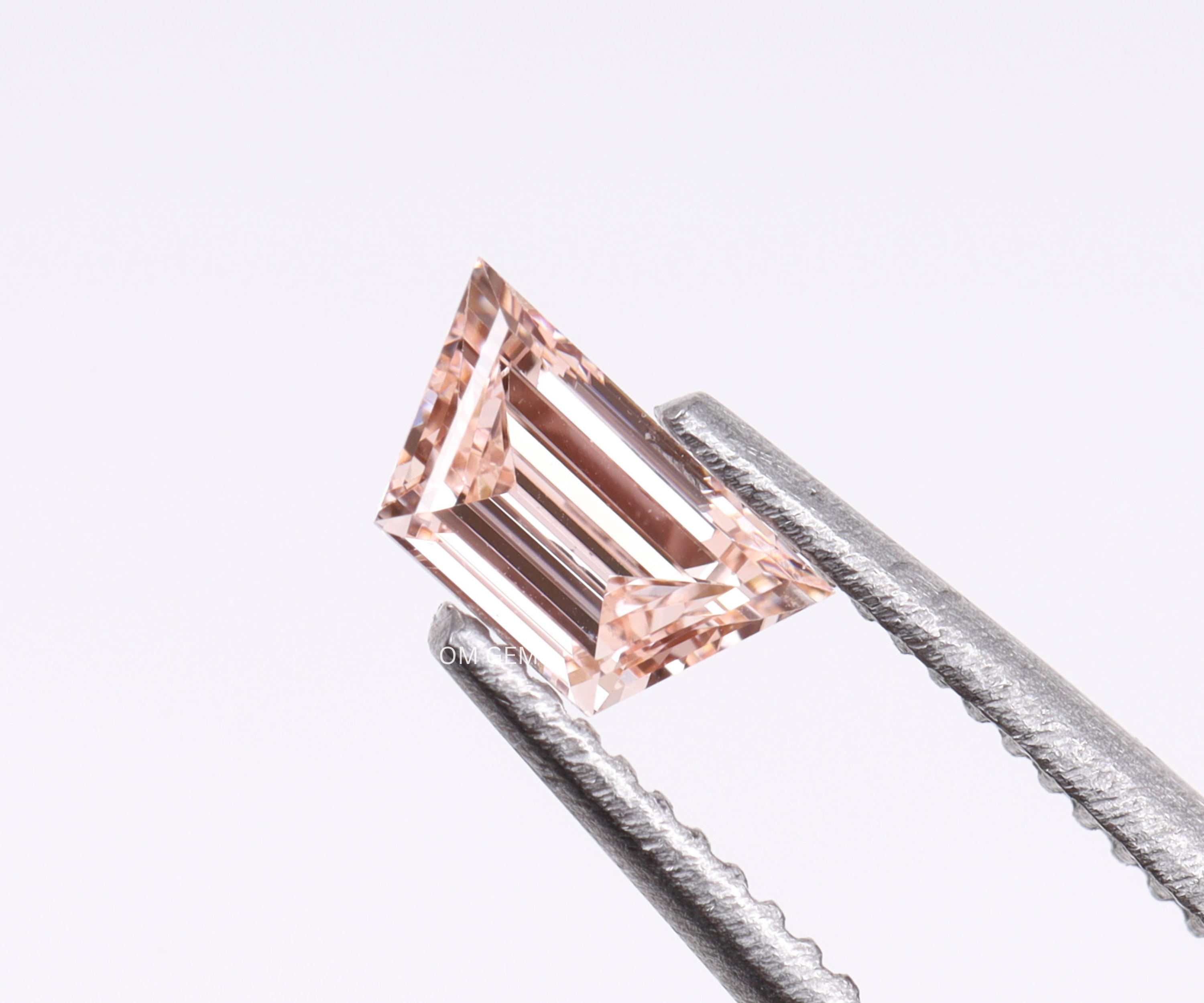 1 CT Pink Trapezoid Lab Grown Diamond