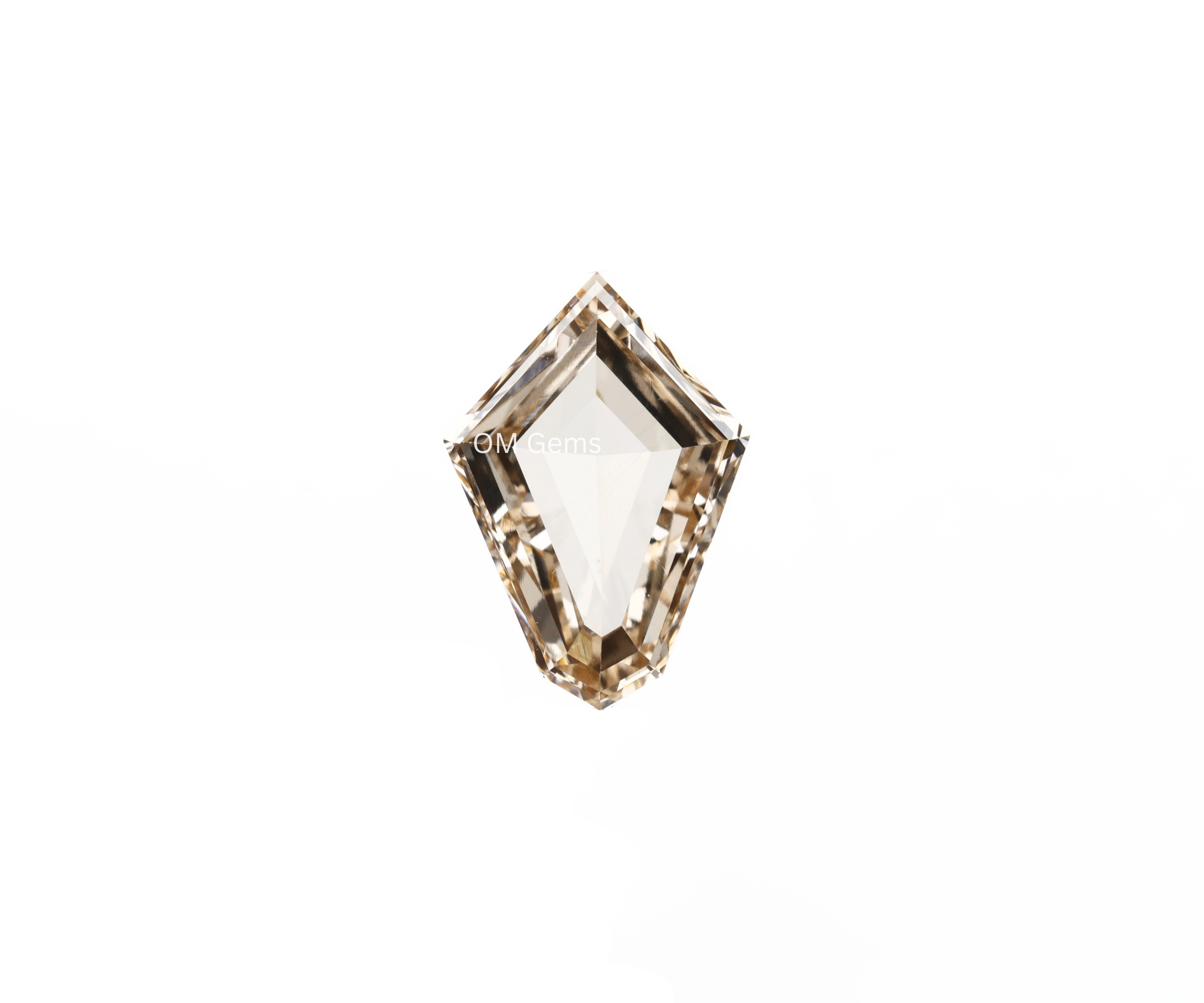Shield Cut Champagne Lab Grown Diamond