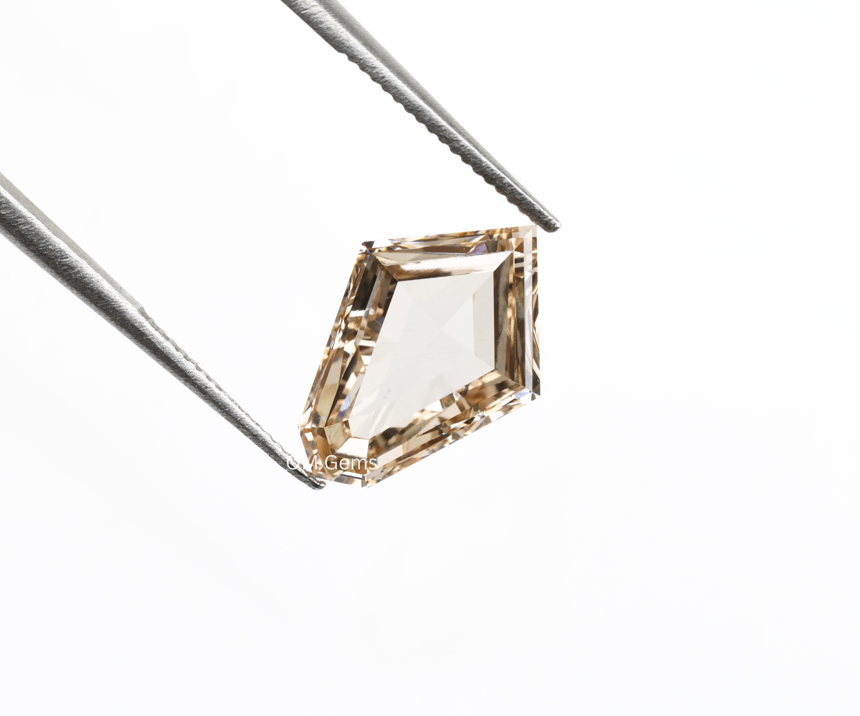 Shield Cut Champagne Lab Grown Diamond