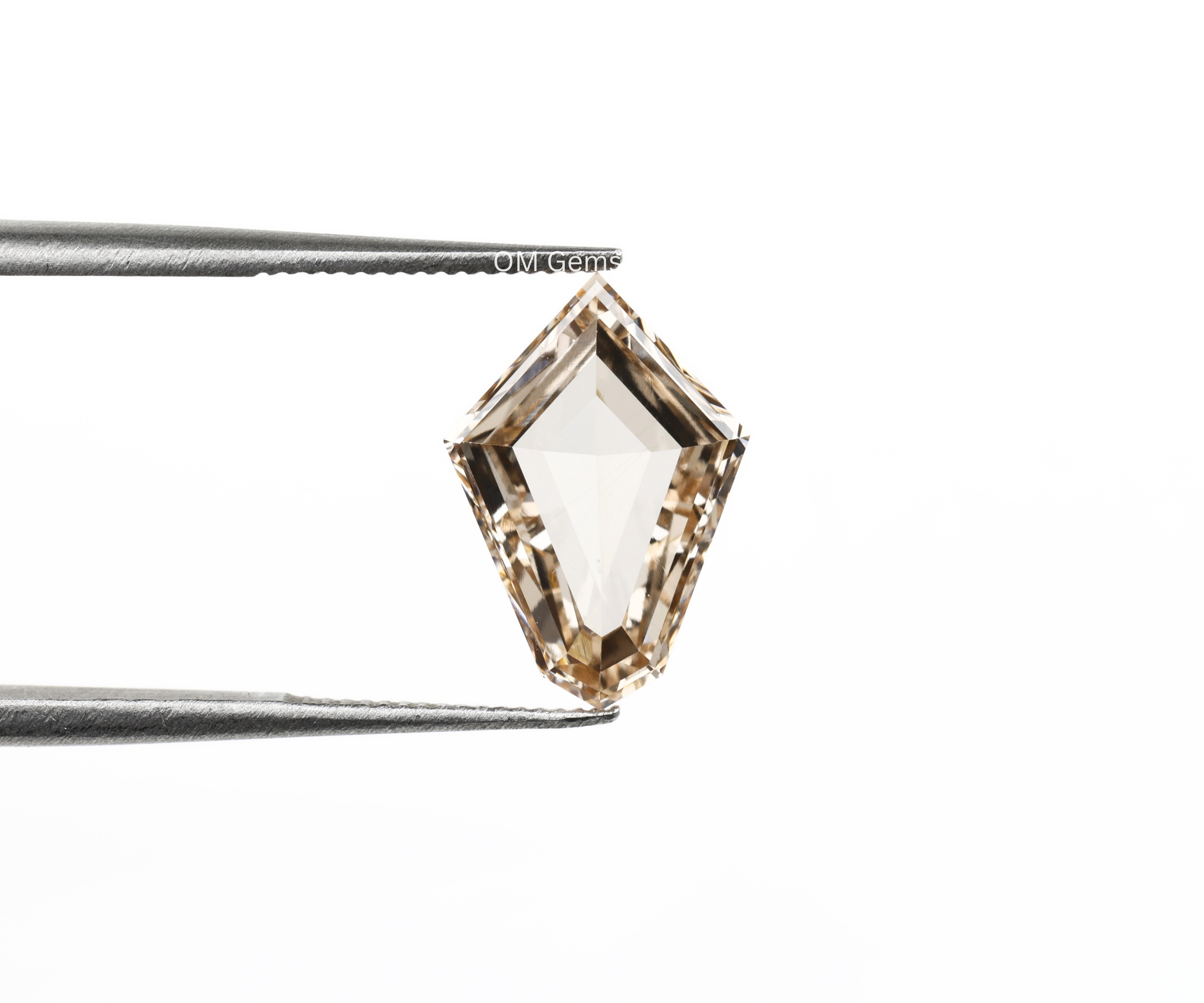 Shield Cut Champagne Lab Grown Diamond