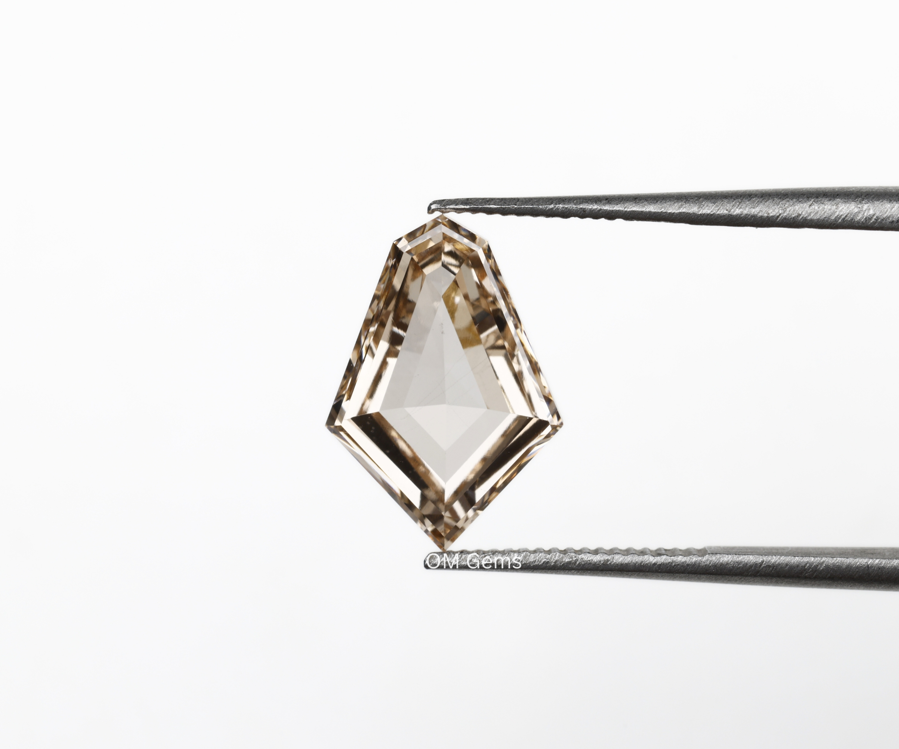 Shield Cut Champagne Lab Grown Diamond