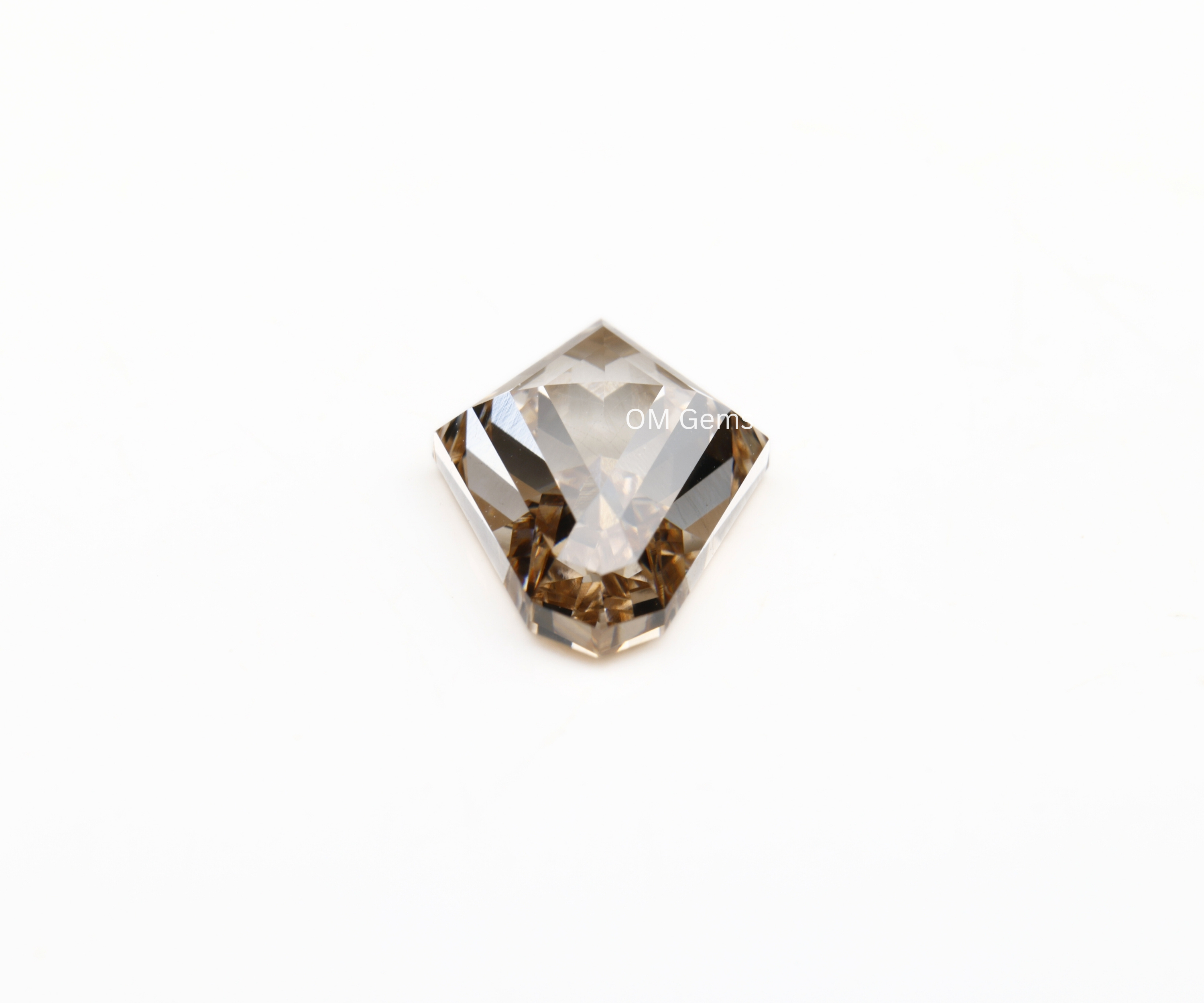 Shield Cut Champagne Lab Grown Diamond