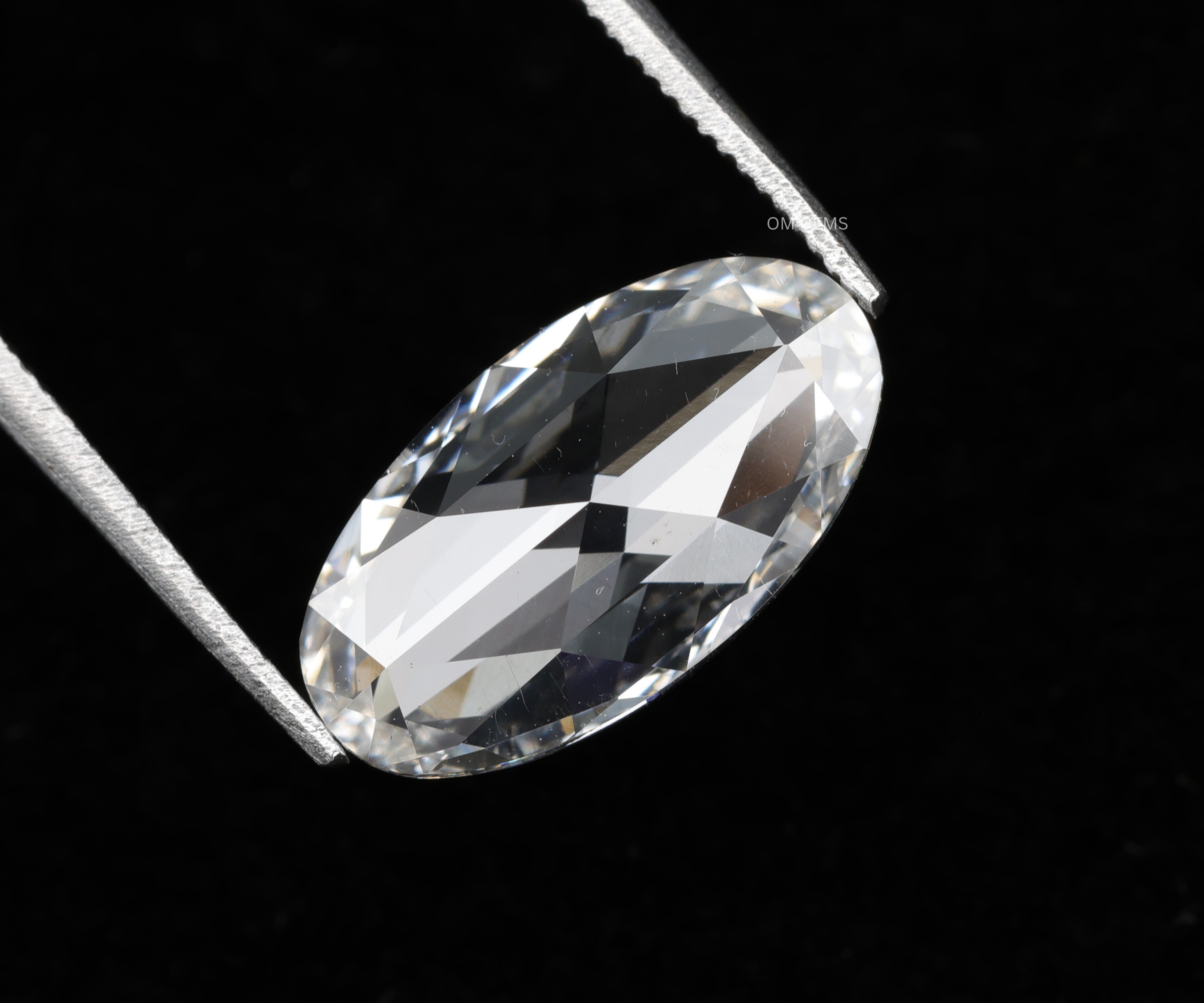Antique Rose Cut Oval Lab Grown Diamond 