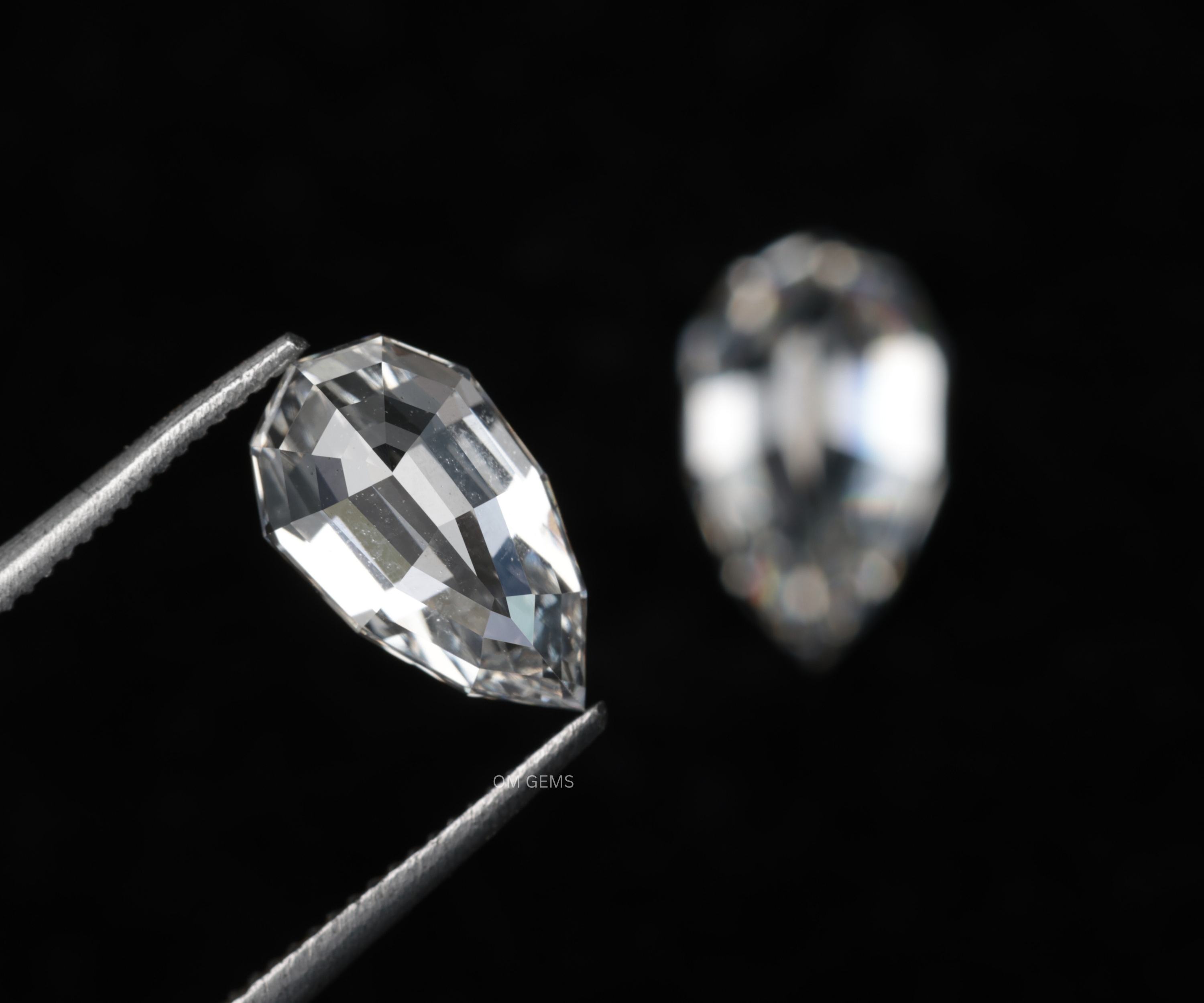 Matching Pair Of Lab Grown Pear Diamond 