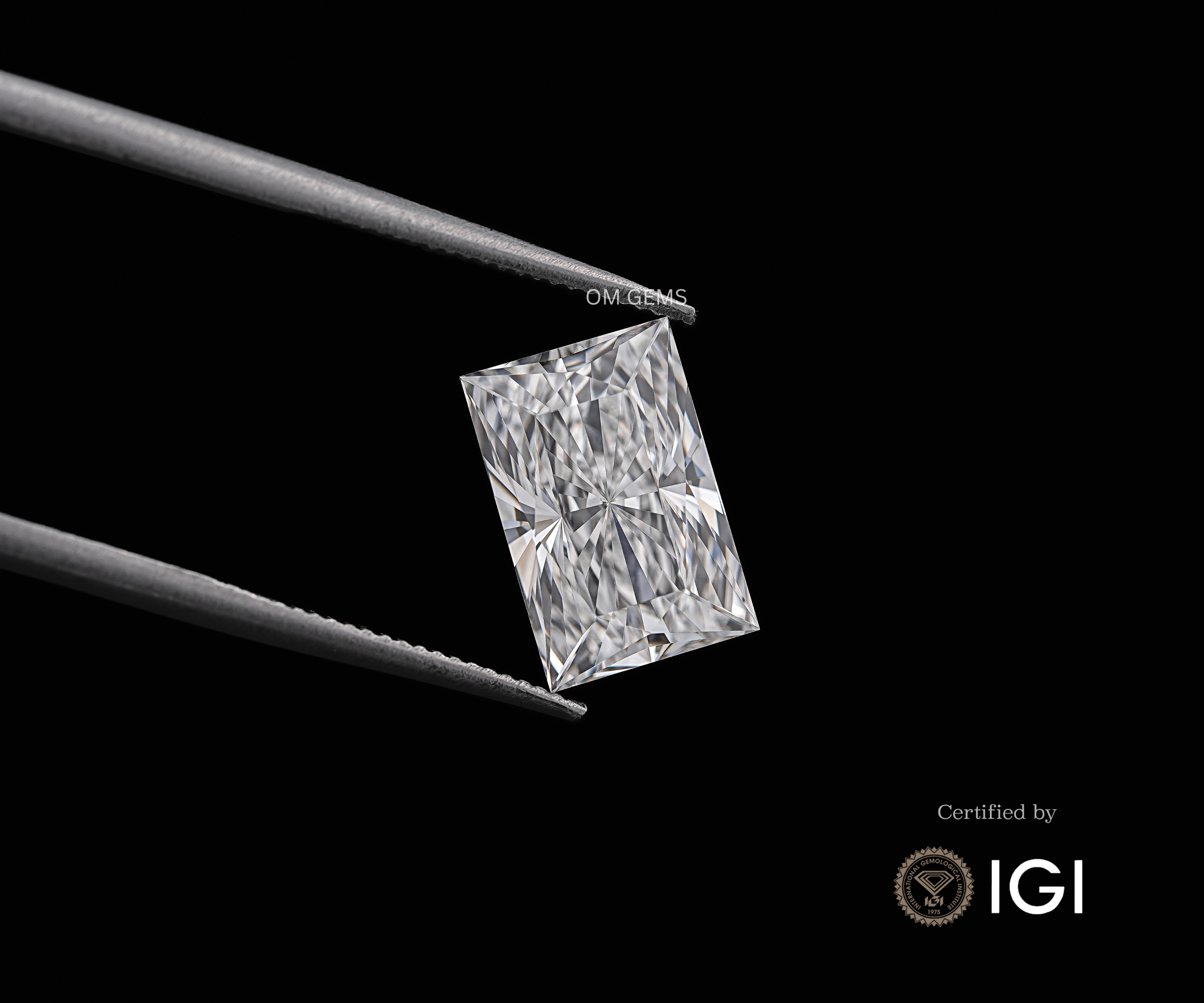 IGI Certified Baguette Cut Lab Grown Diamond