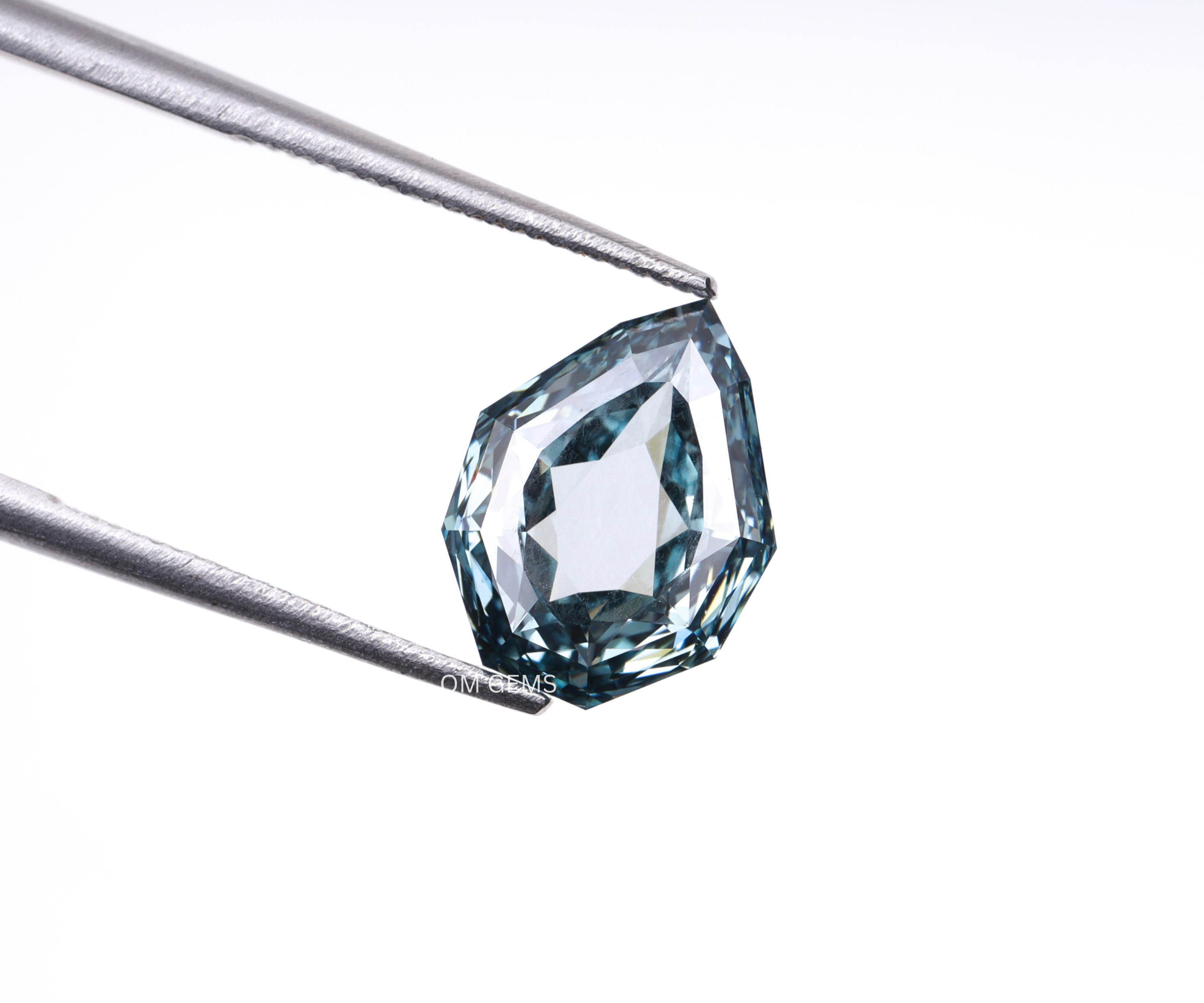 2.12 CT Blue Lab Grown Shield Cut Diamond