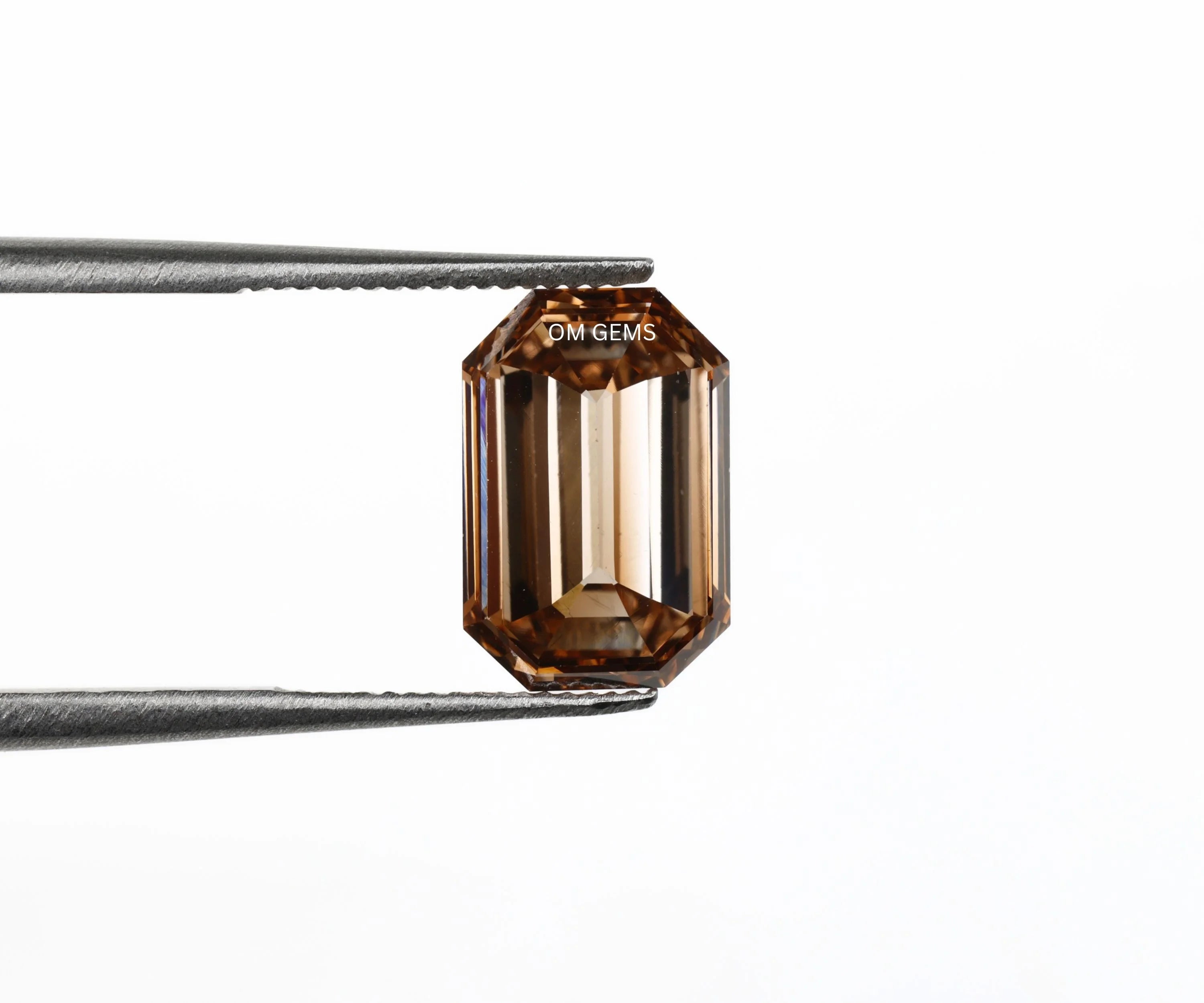 2.15 CT Champagne Emerald Cut Lab Diamond