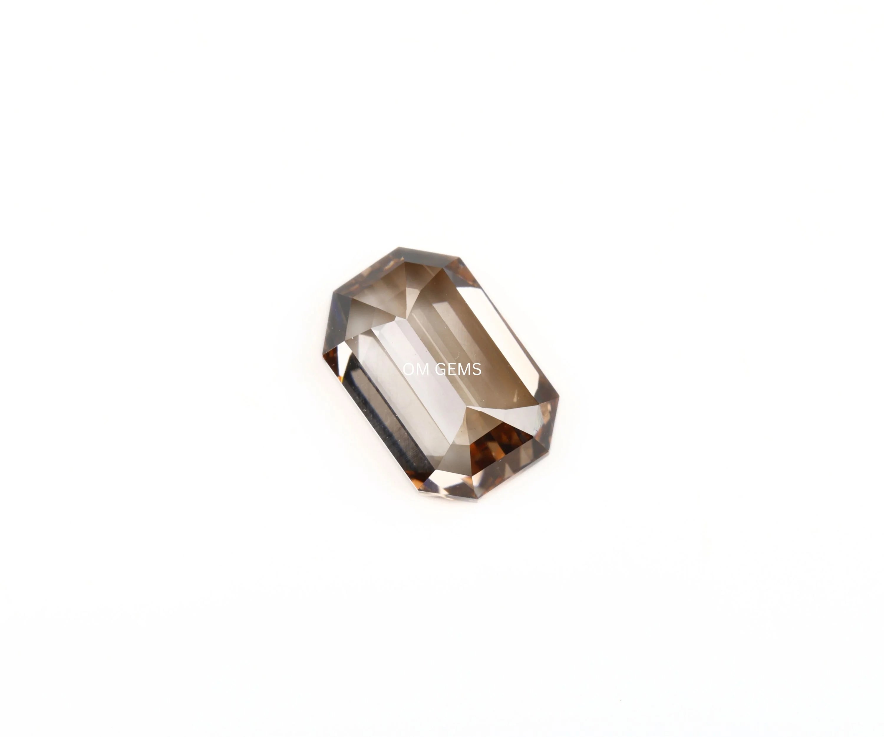 2.15 CT Champagne Emerald Cut Lab Diamond