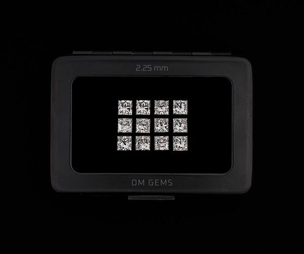 2.25mm Princess Shape Lab Made Loose Melee  Diamonds