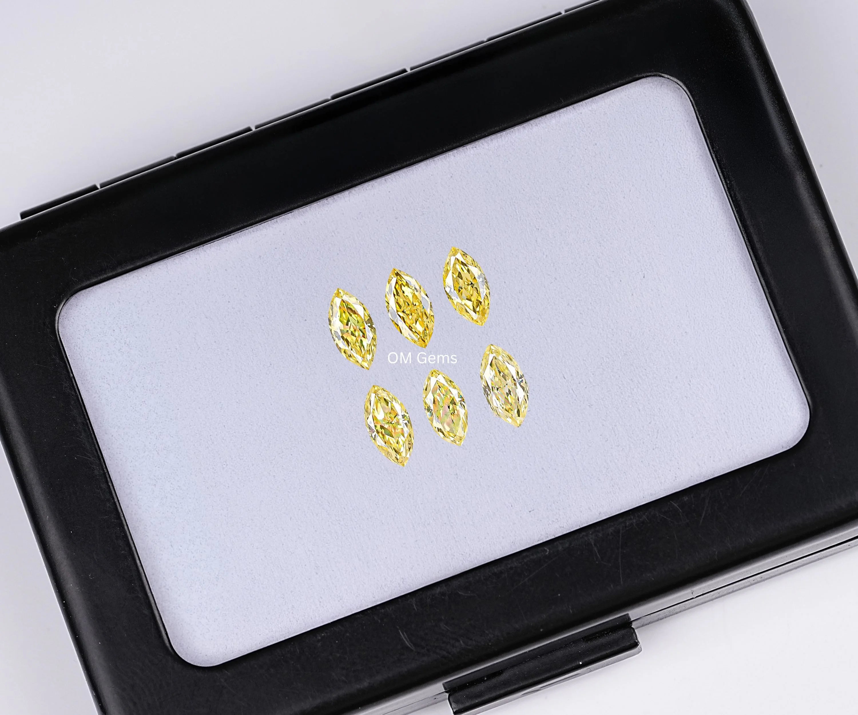 2.50 X 1.25 MM Yellow Marquise Shaped Melee Diamond