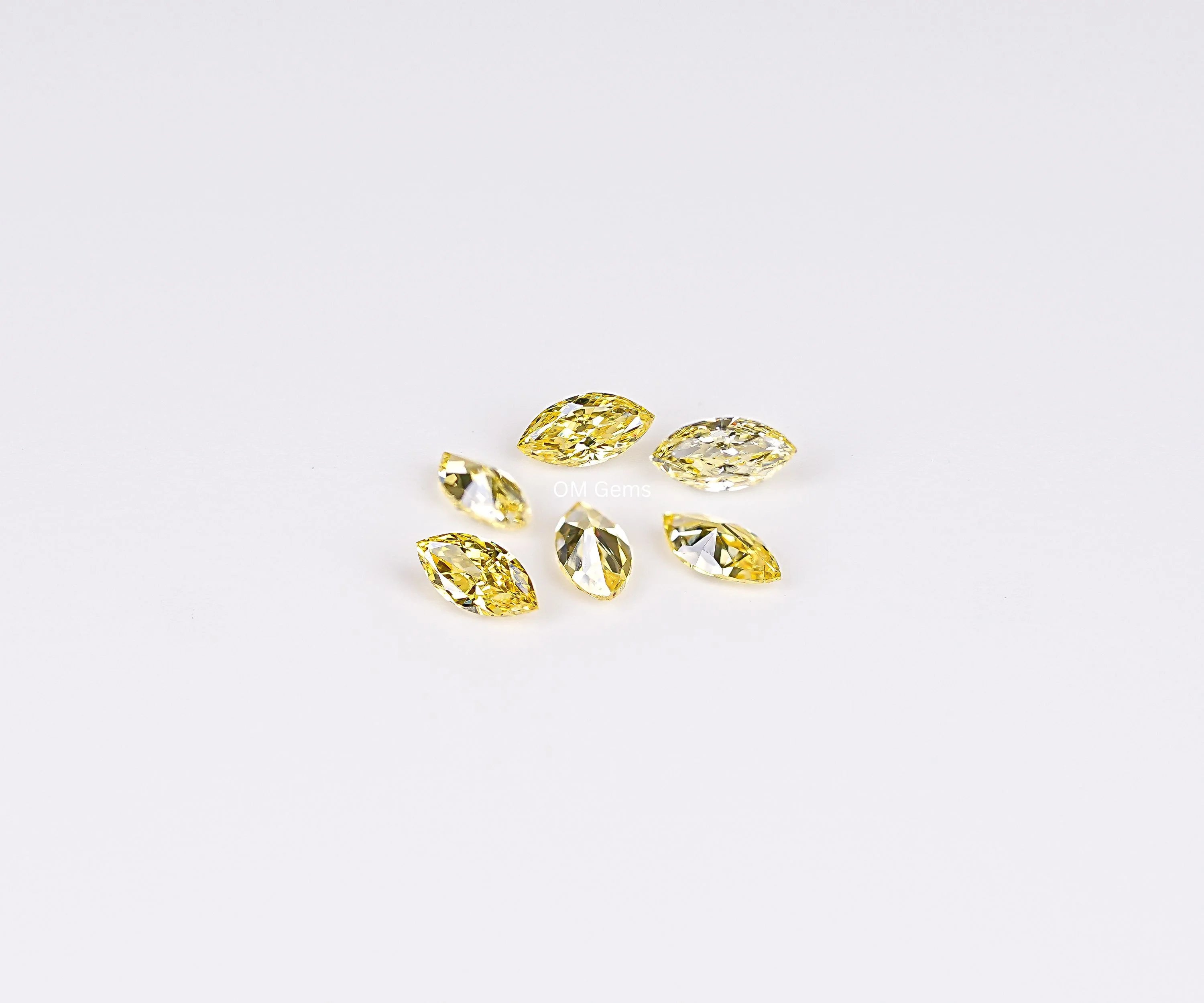 2.50 X 1.25 MM Yellow Marquise Shaped Melee Diamond