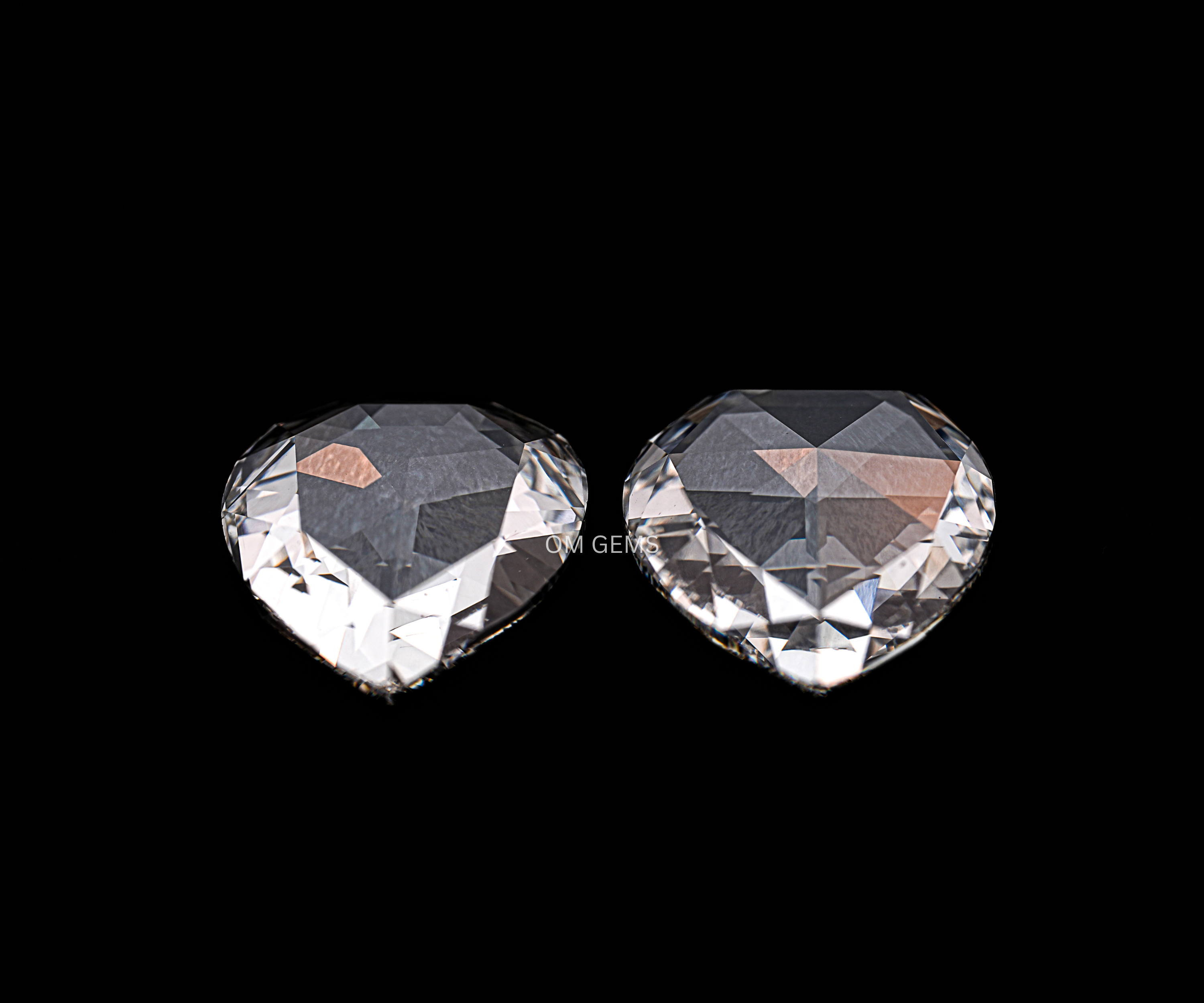 Pear Rose Cut Lab Grown Diamond Matching Pair