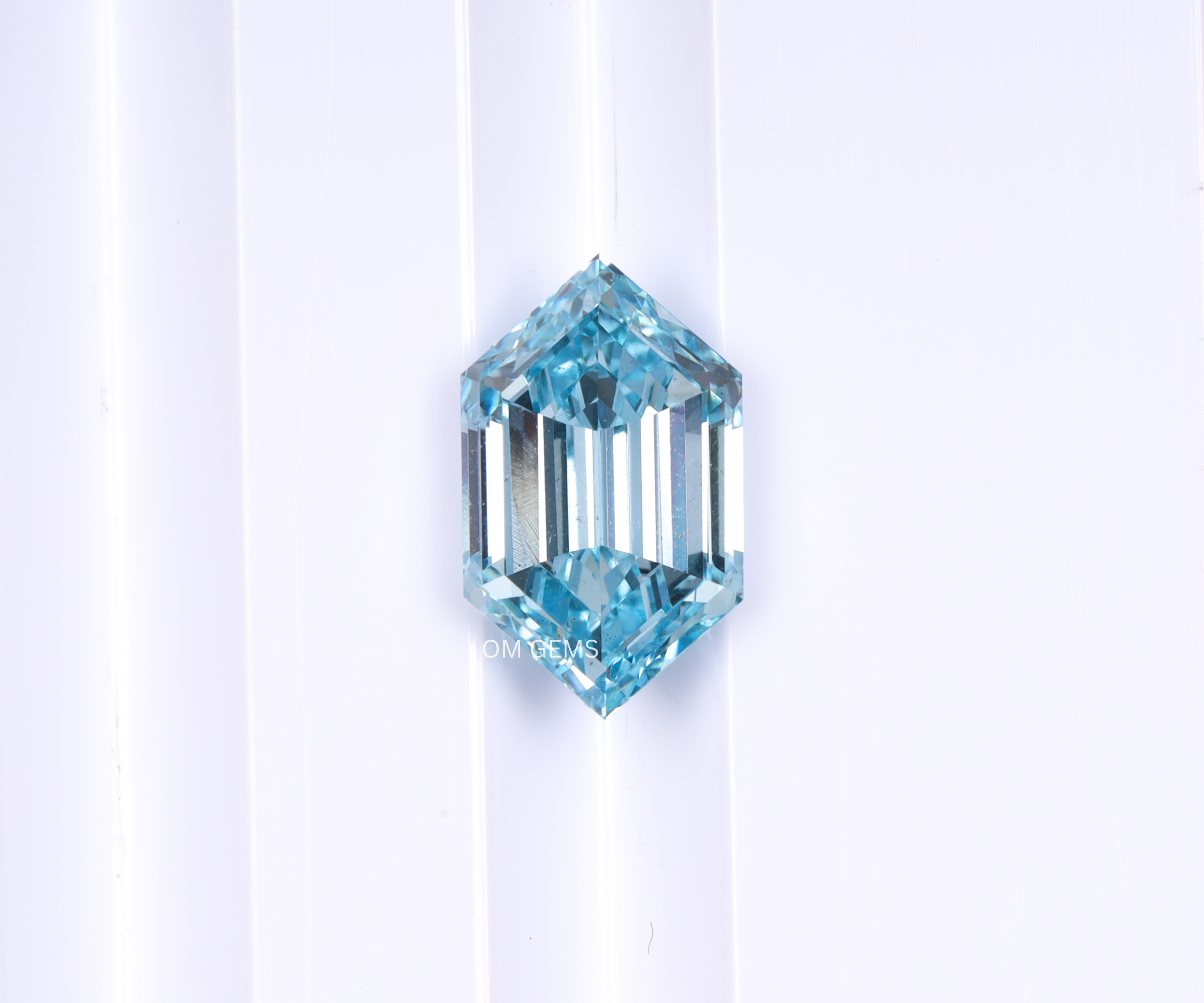2 CT Blue Hexagon Lab Grown Diamond