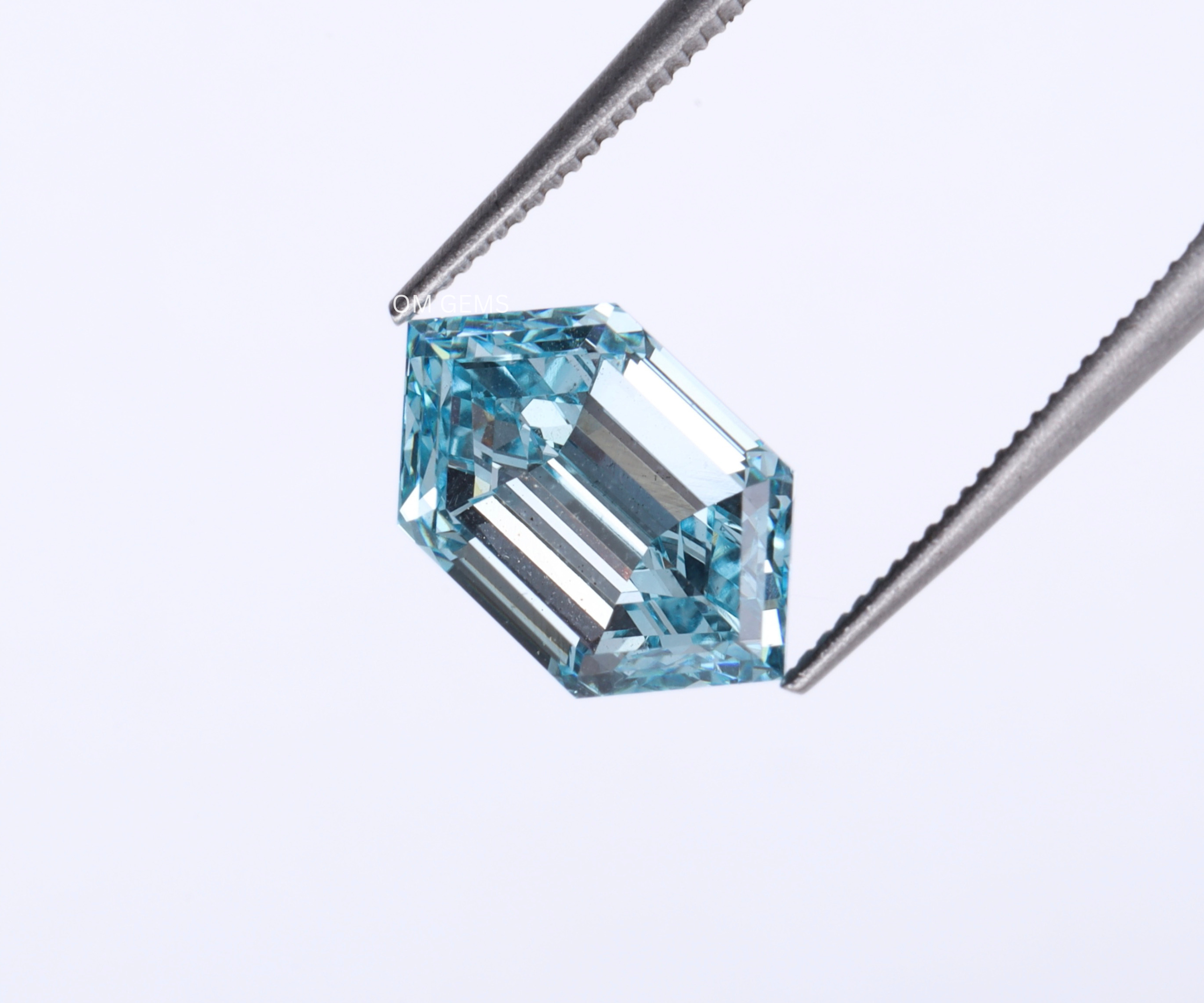 2 CT Blue Hexagon Lab Grown Diamond