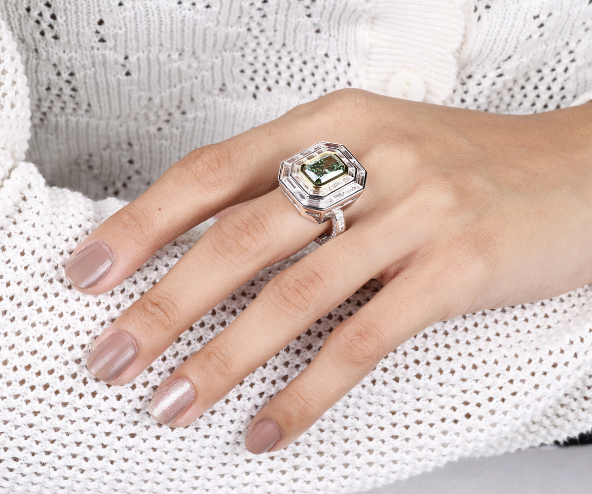 3 carat radiant lab diamond engagement ring