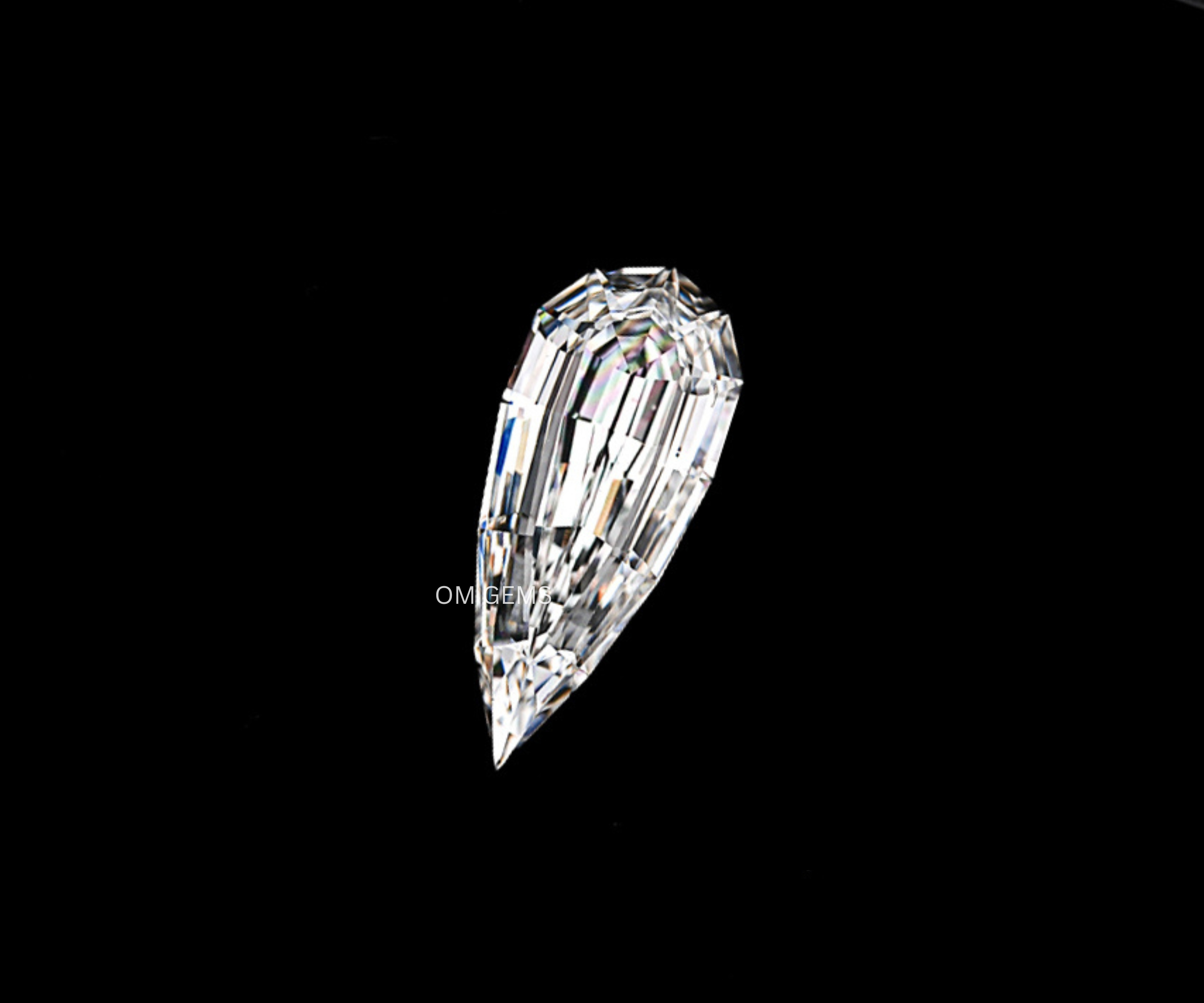 3.00 CT Step Cut Pear Lab Grown Diamond