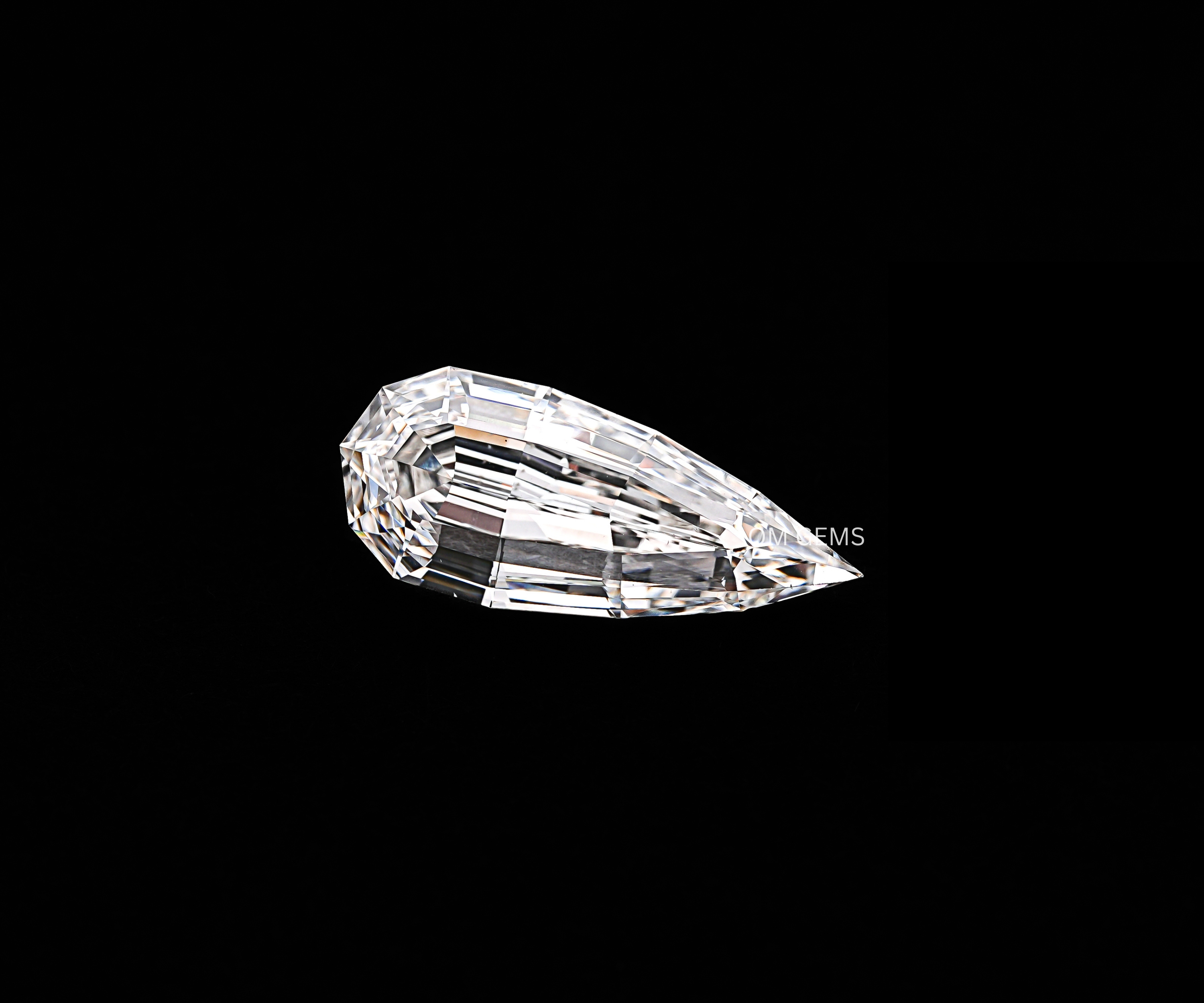 3.00 CT Step Cut Pear Lab Grown Diamond
