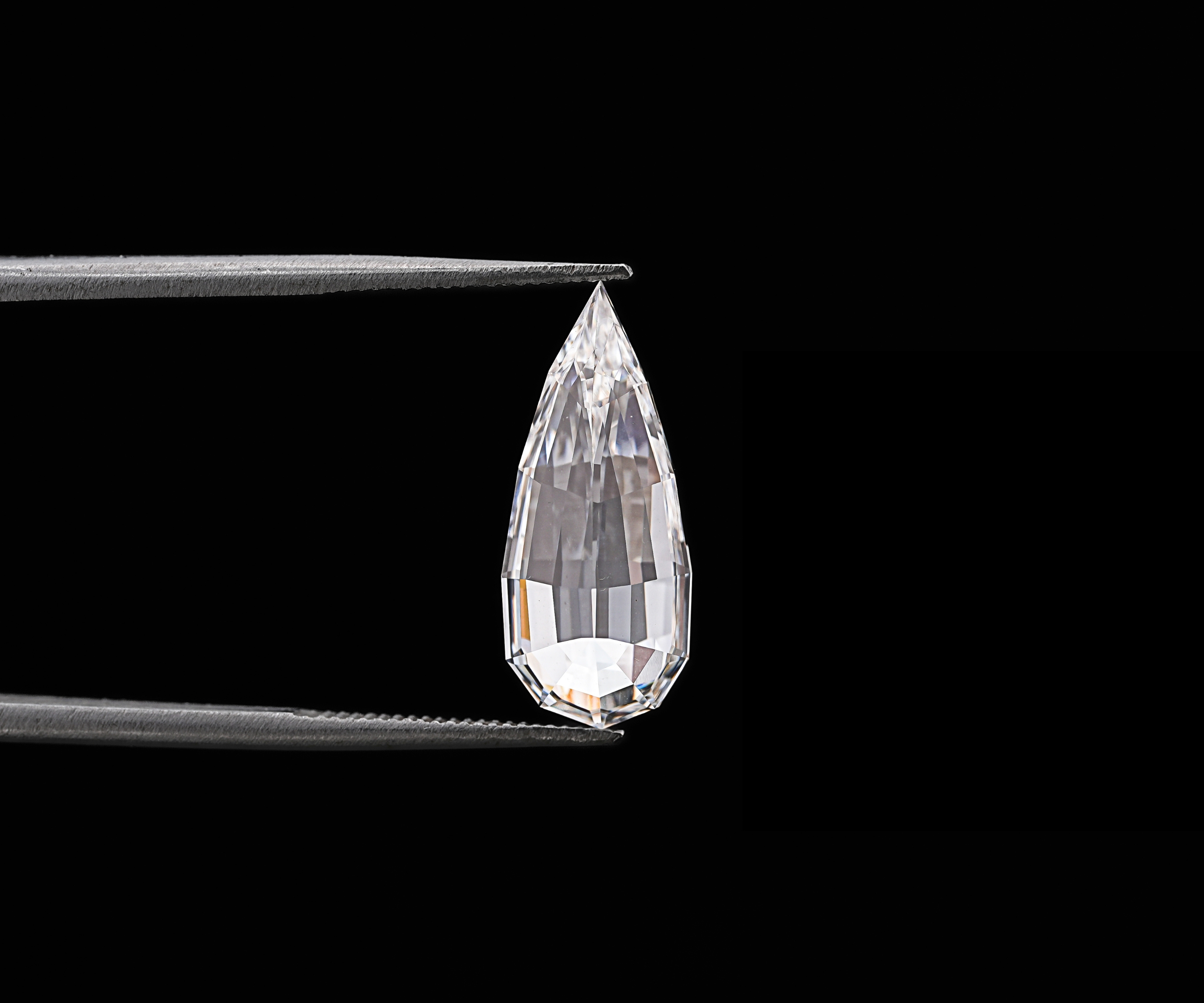 3.00 CT Step Cut Pear Lab Grown Diamond