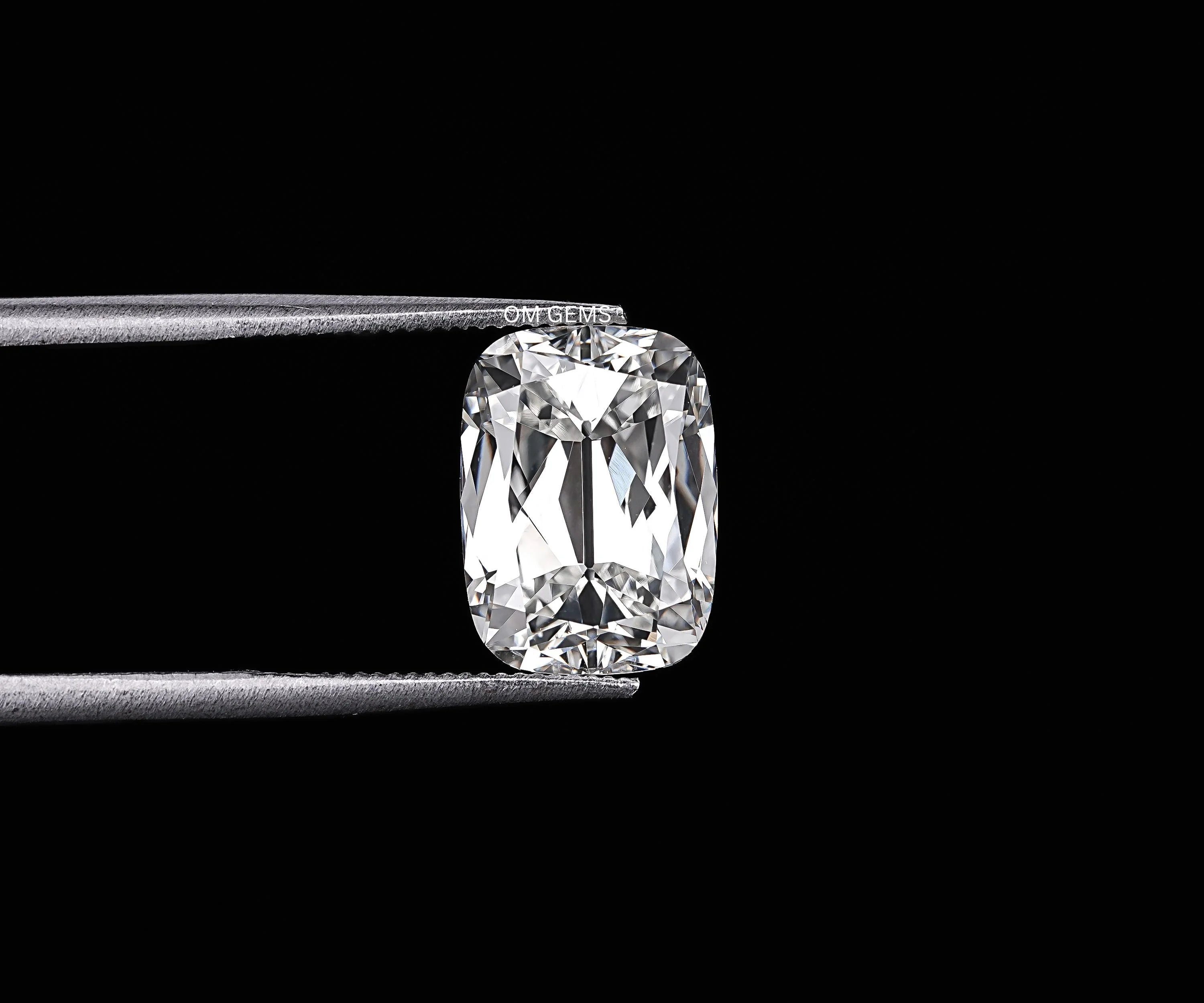 3.01 ct Old Mine Cushion Lab Solitaire Diamond