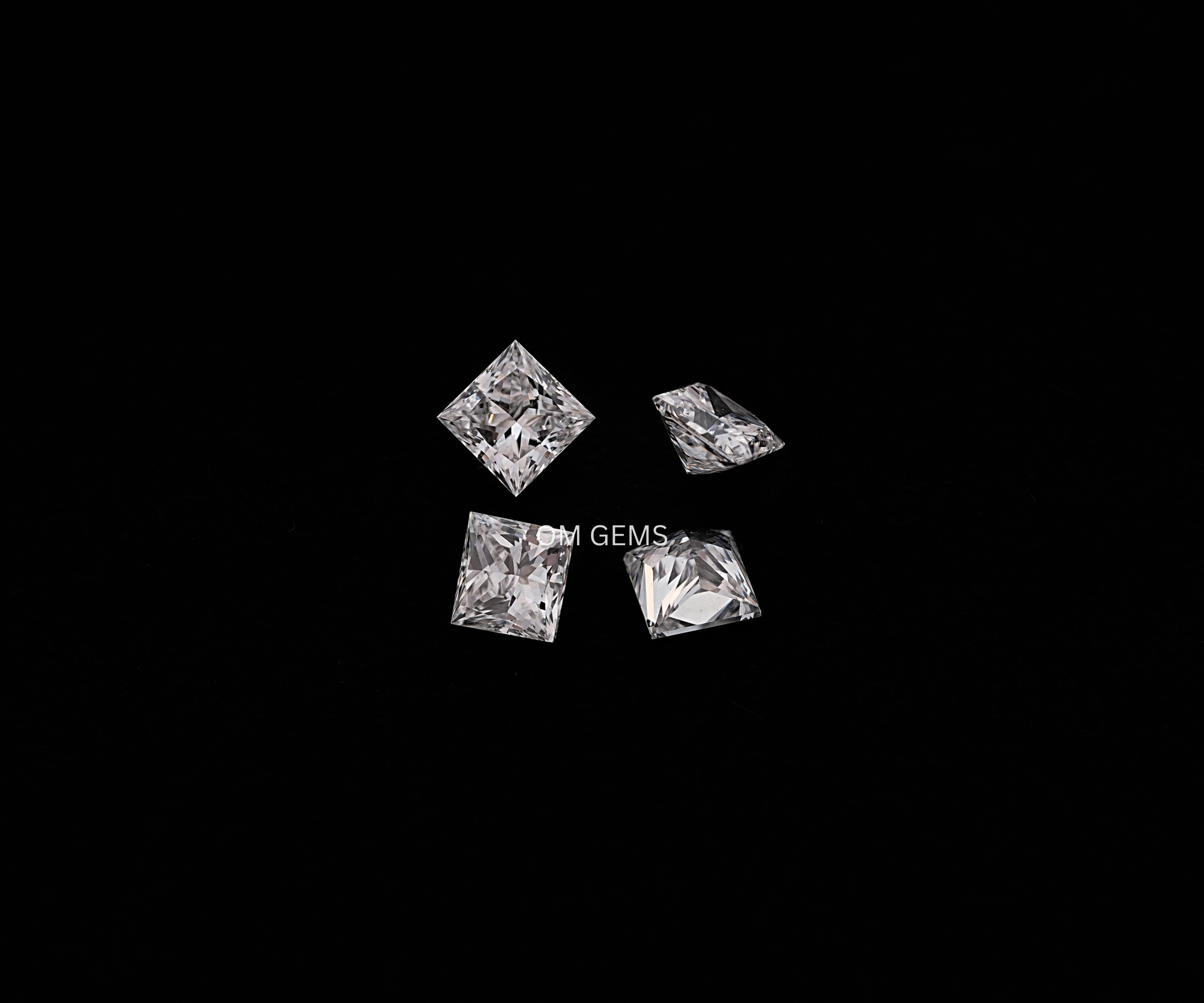 3.75 MM Princess Cut Lab Grown Loose Diamonds