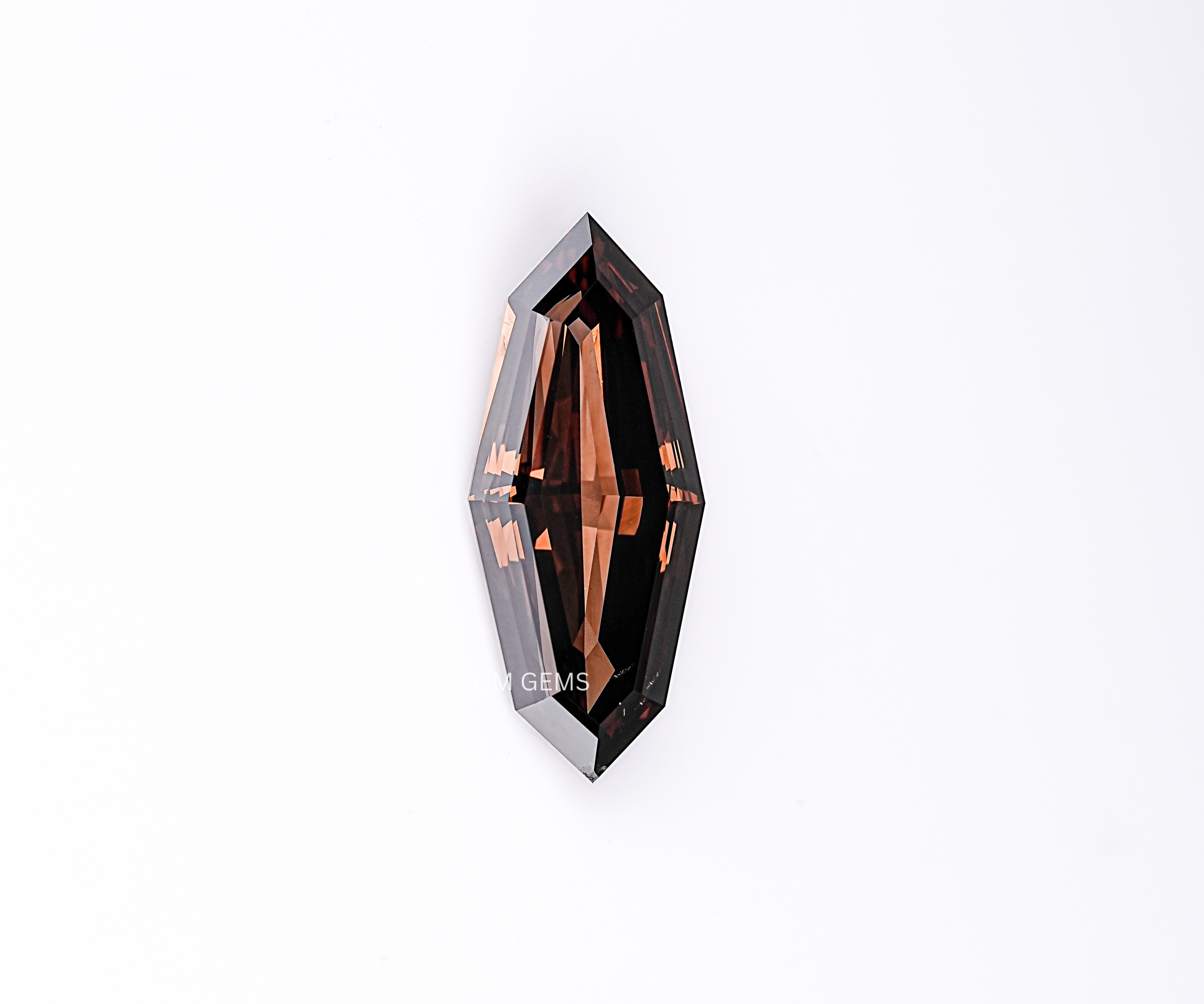 3.99 CT Brown Step Cut Marquise Lab Grown Diamond