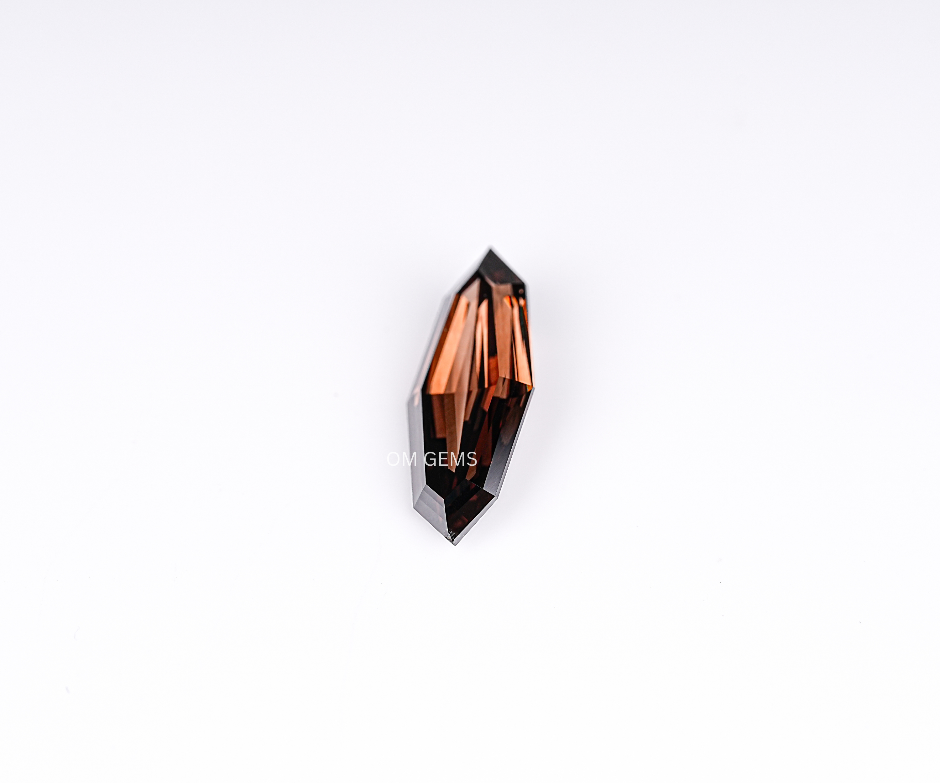 3.99 CT Brown Step Cut Marquise Lab Grown Diamond