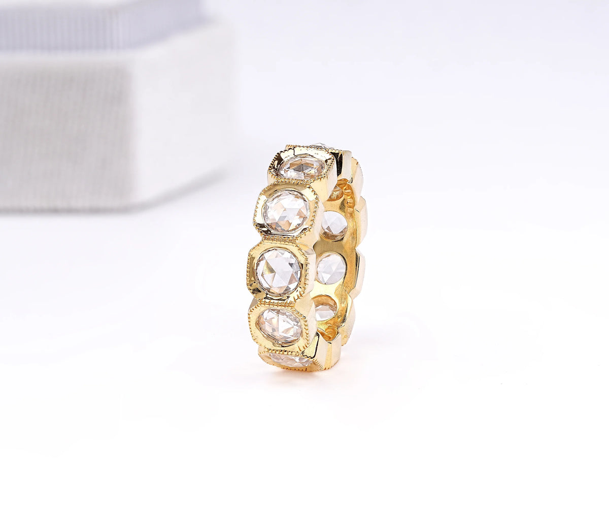 4 carat round lab grown diamond eternity band