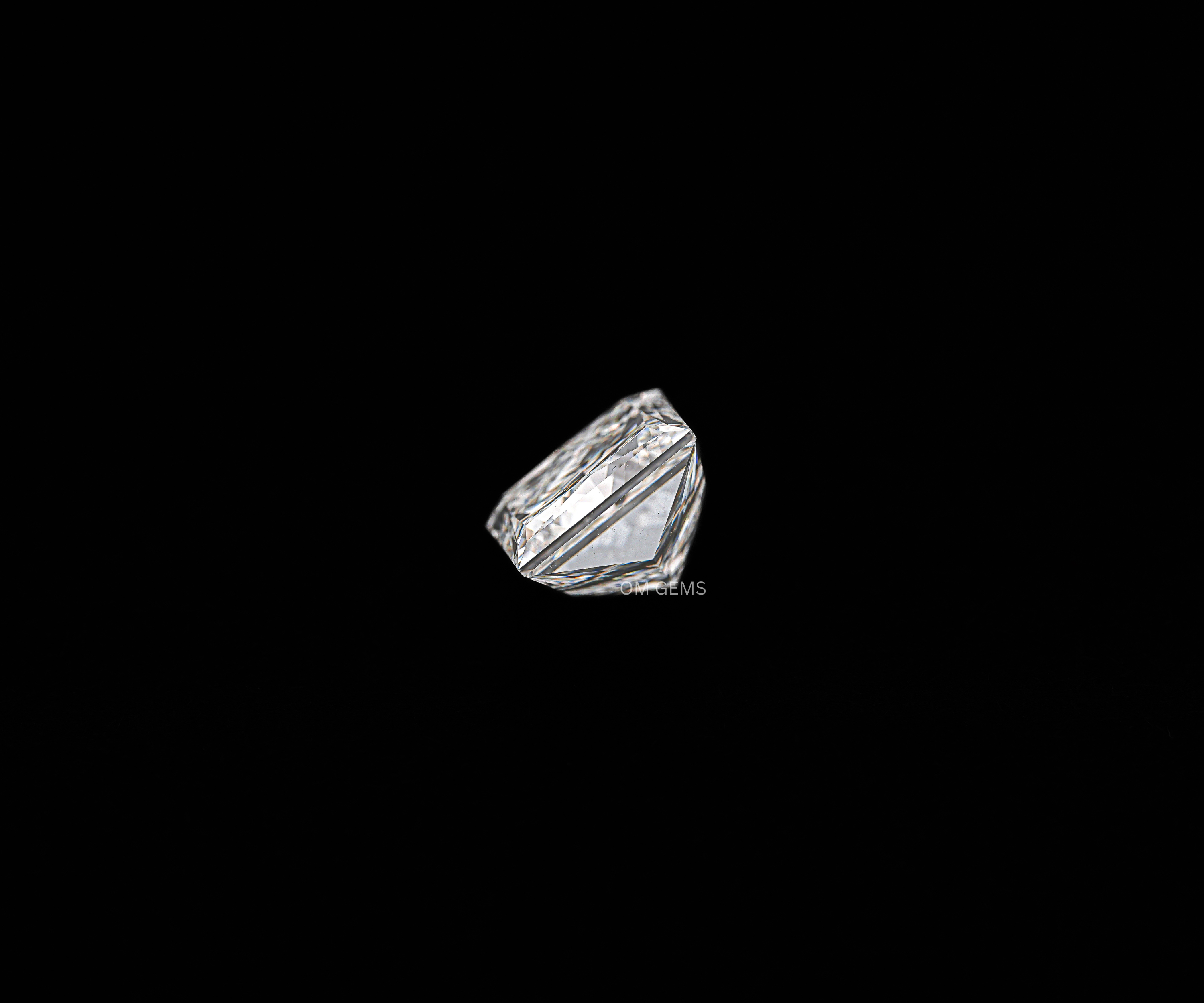 OM GEMS 4.01 CT Princess Cut Lab Grown Diamond
