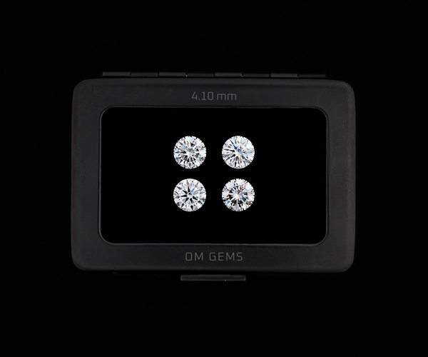 4.10mm Round Melee Loose Lab Grown CVD Diamond E Color VVS2 Clarity