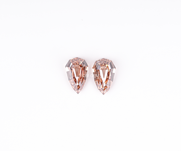 4.22 Carat Shield Cut Lab Grown CVD Diamond Fancy Champagne Color VVS2 Clarity