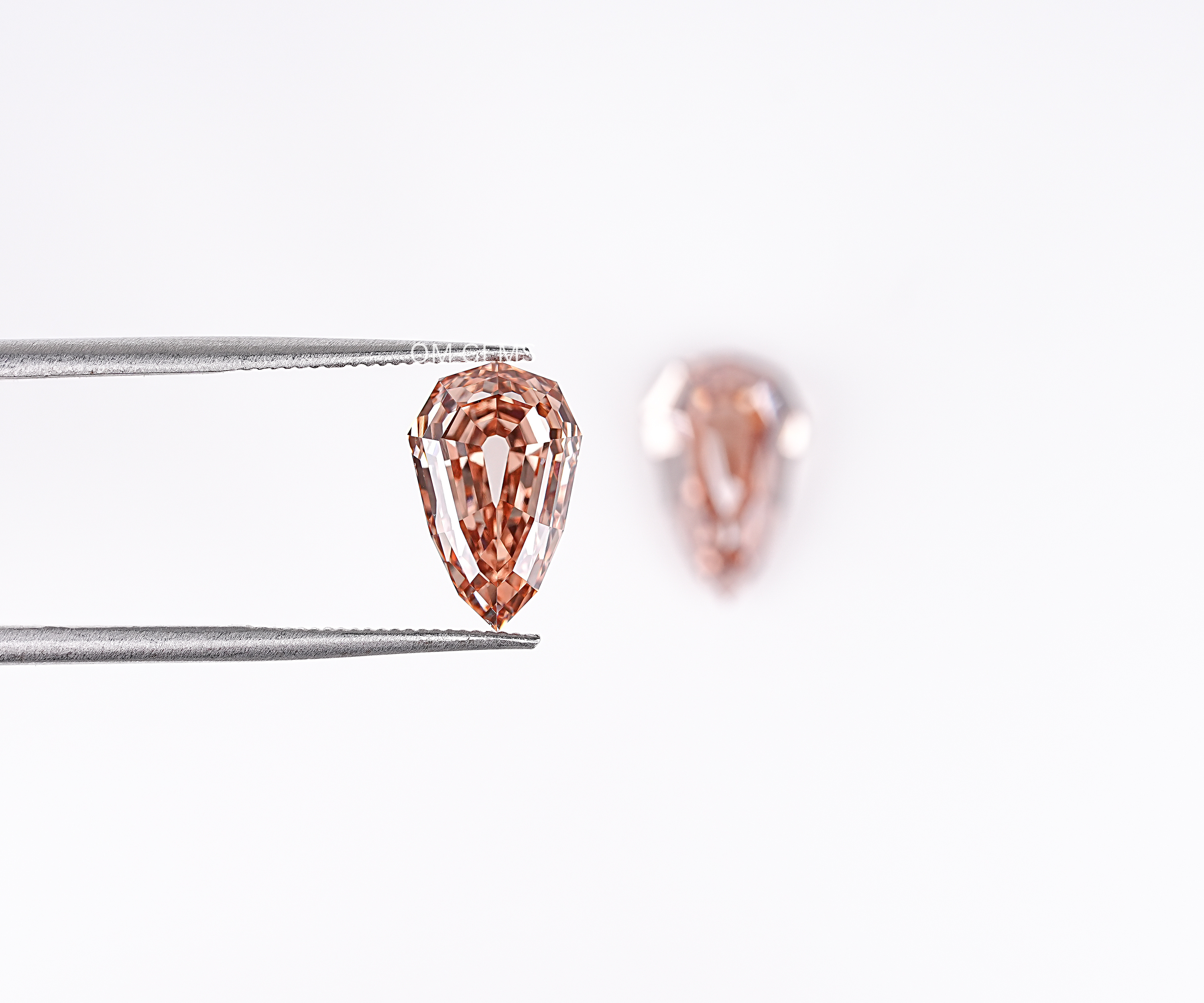 4.22 TCW Champagne Pear Cut Lab Grown Diamond Pair