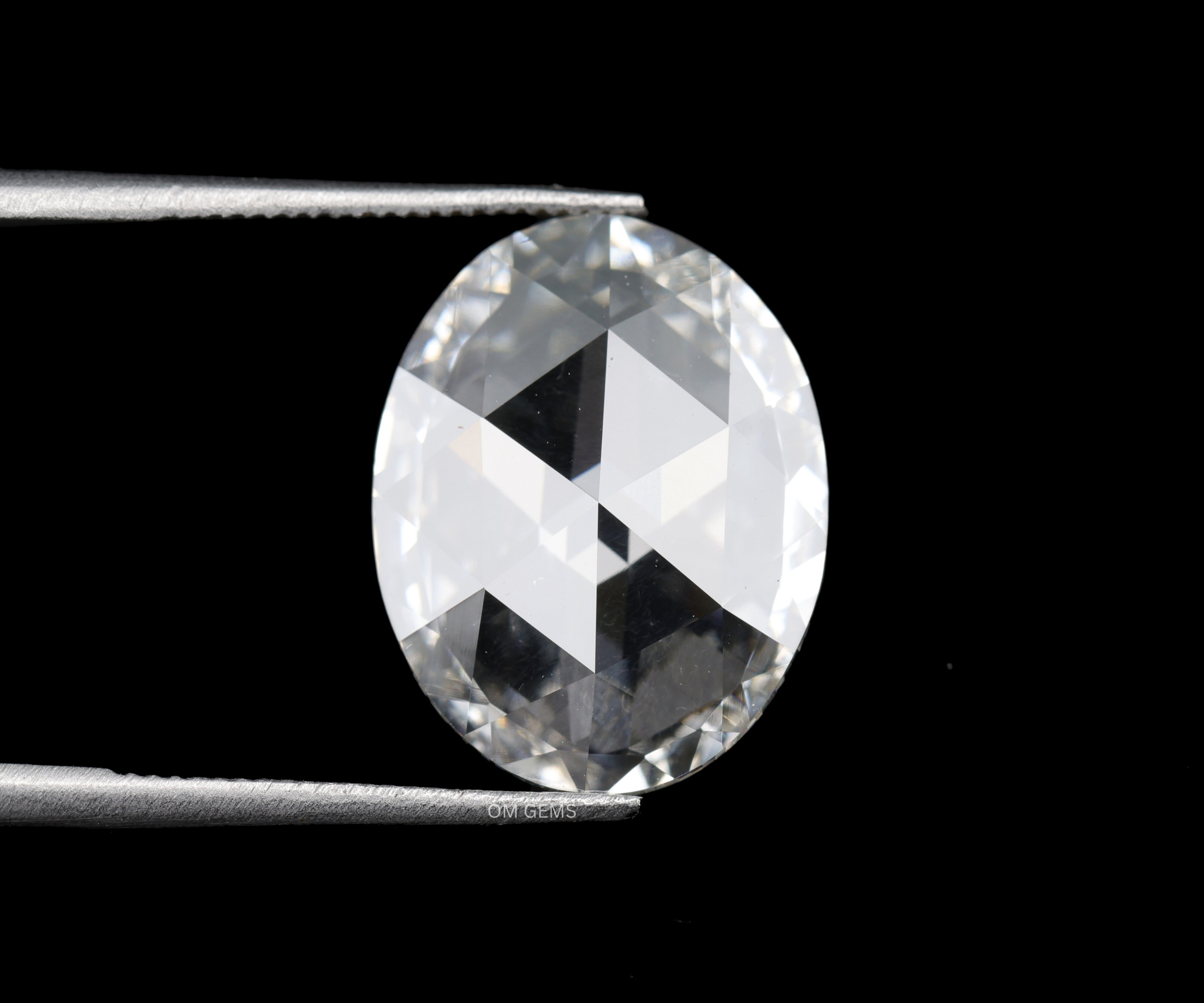 Unique Rose Cut Oval Lab Grown Diamond