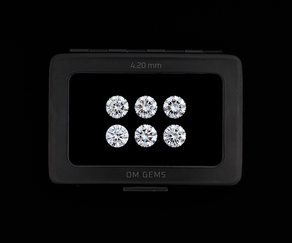 4.20mm Round Melee Loose Lab Grown CVD Diamond E Color VVS2 Clarity