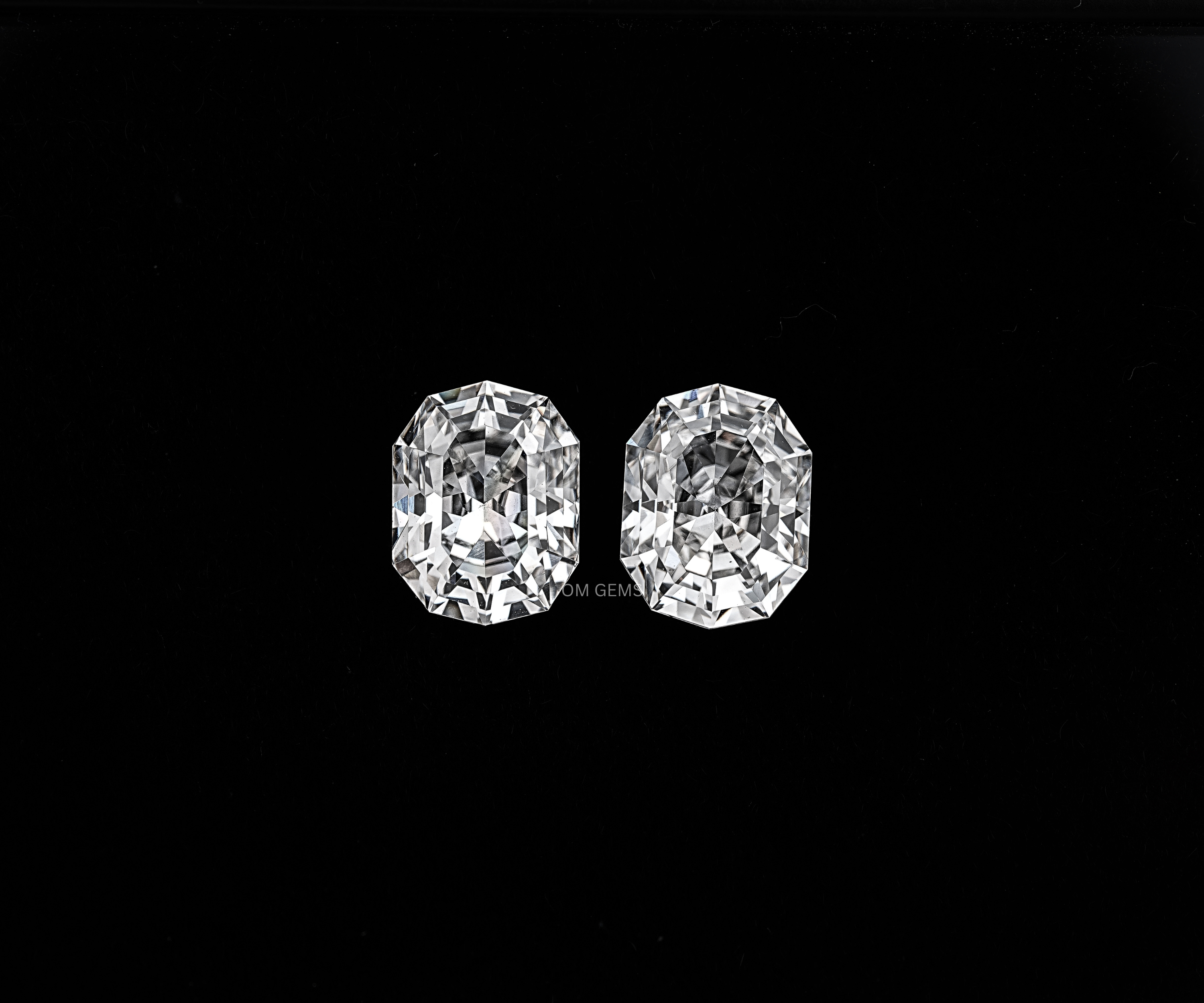 4.46 CT Step Cut Oval Lab Grown Diamond Matching Pair