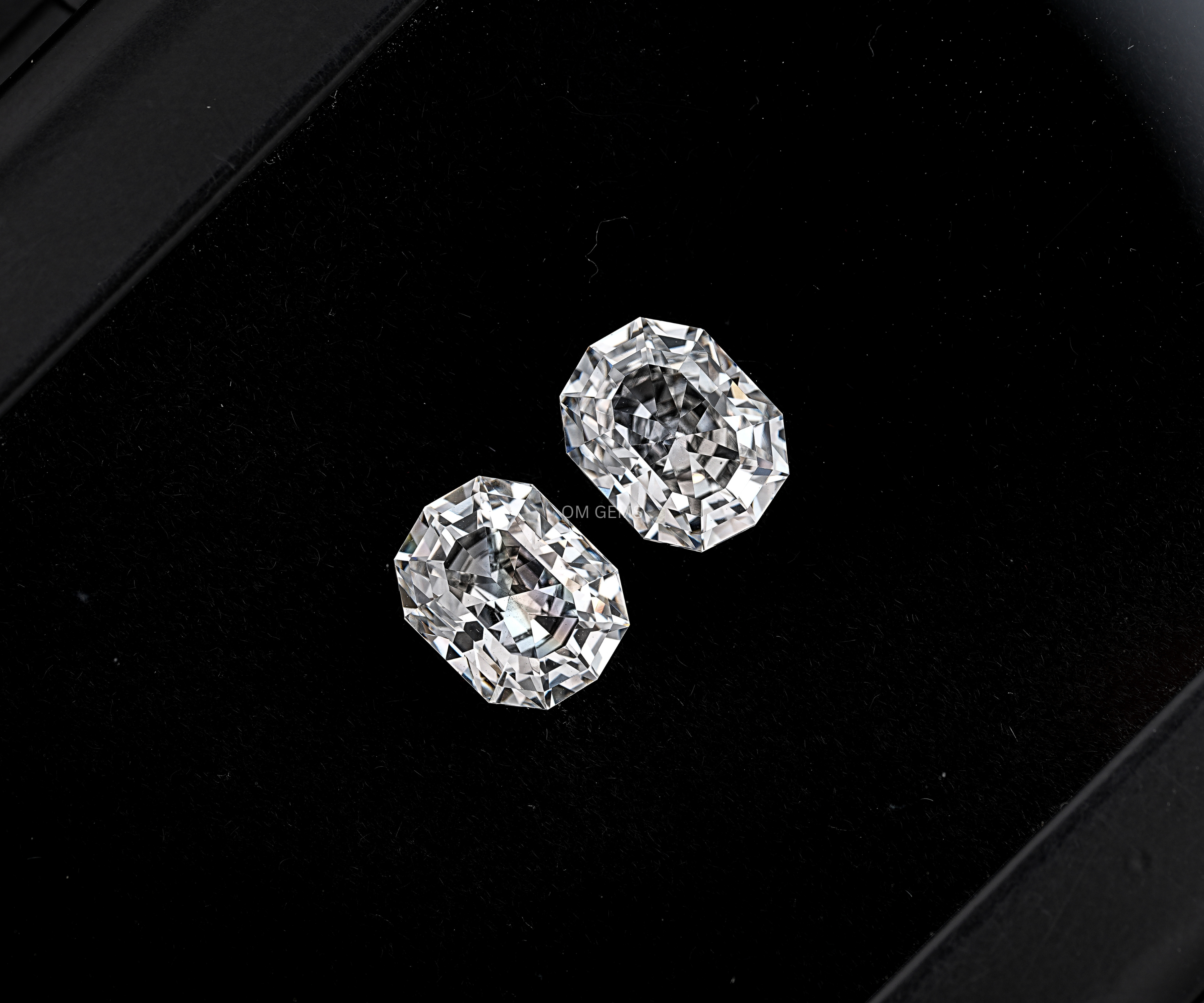 Matching Pair Of Step Cut Oval Lab Grown Diamond 