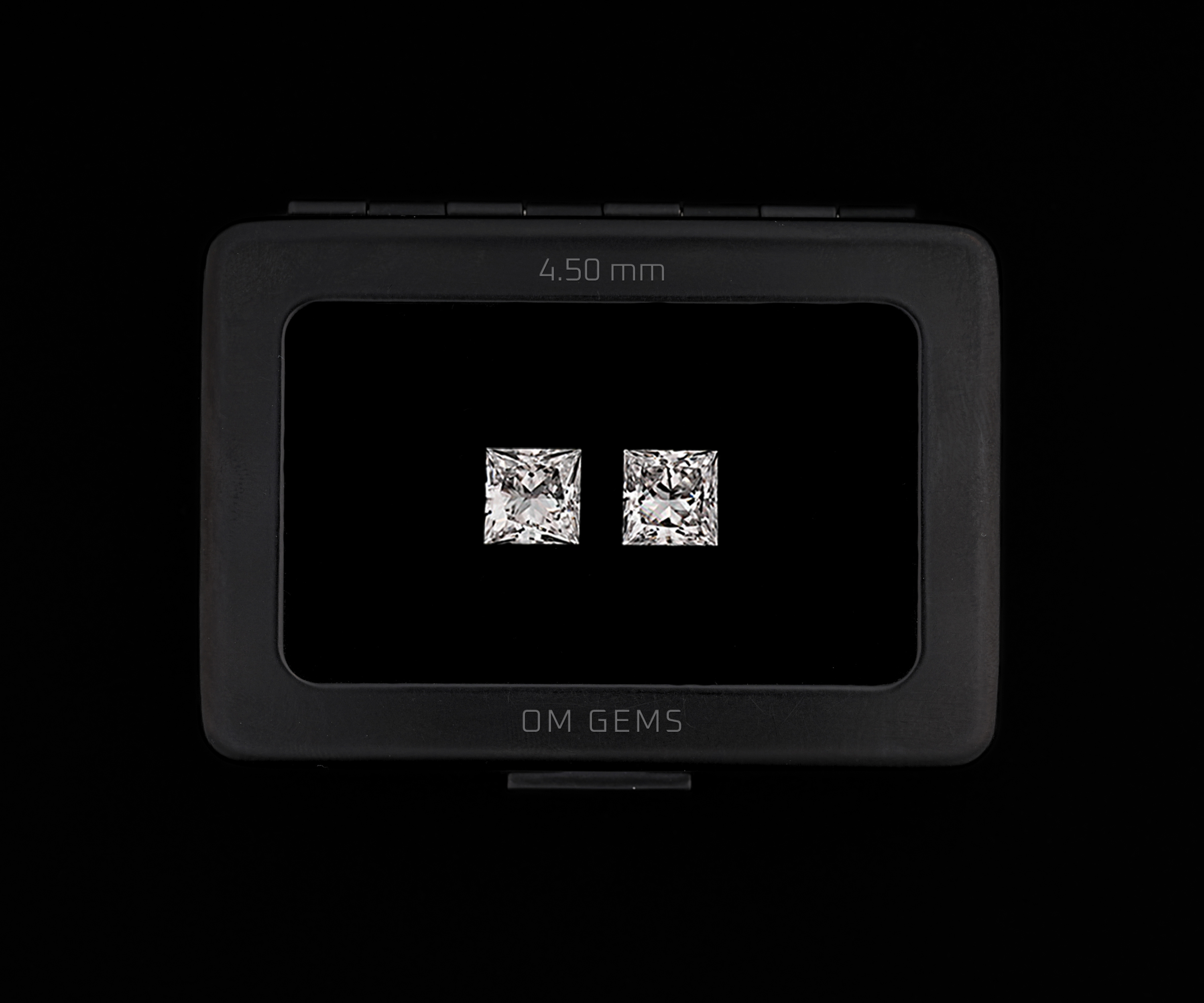 4.50 MM Princess Cut Matching Lab Grown Diamonds Pair